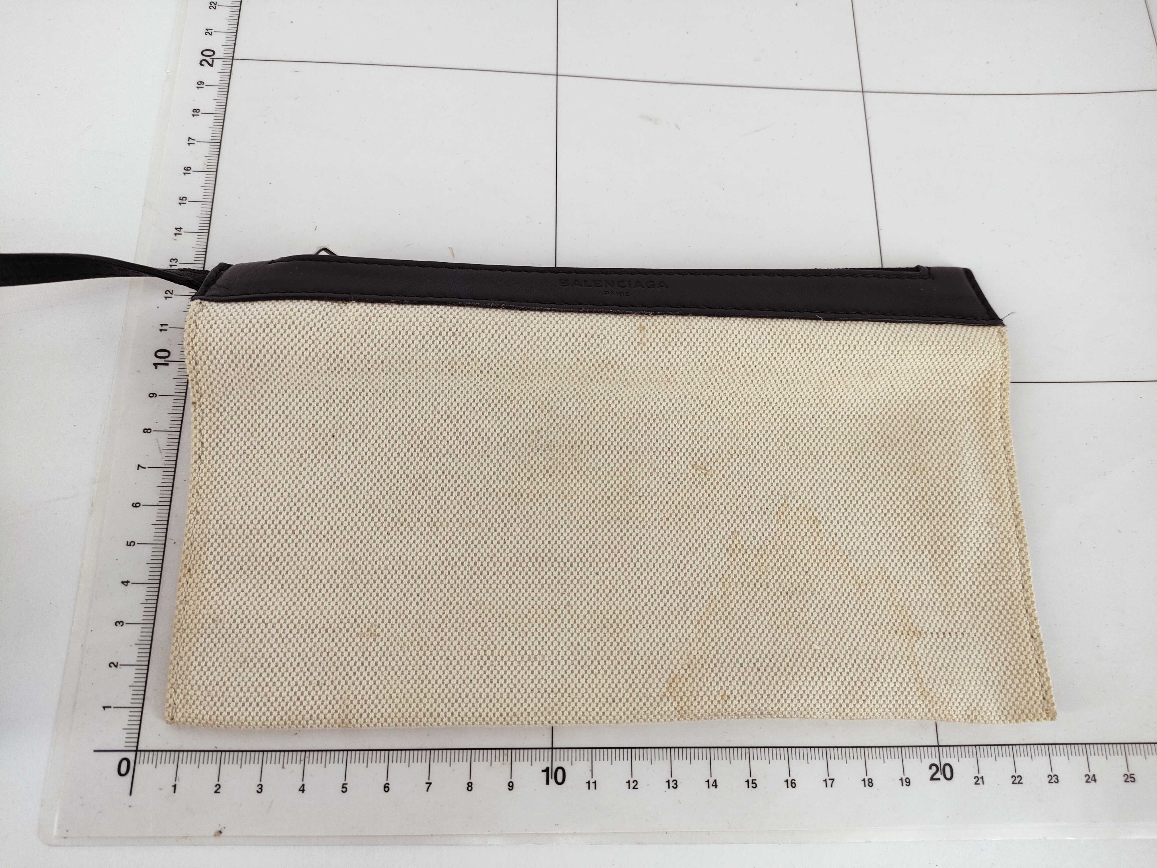 Navy Cabas Canvas x Leather Handbag Beige x Black Handbag — view 11