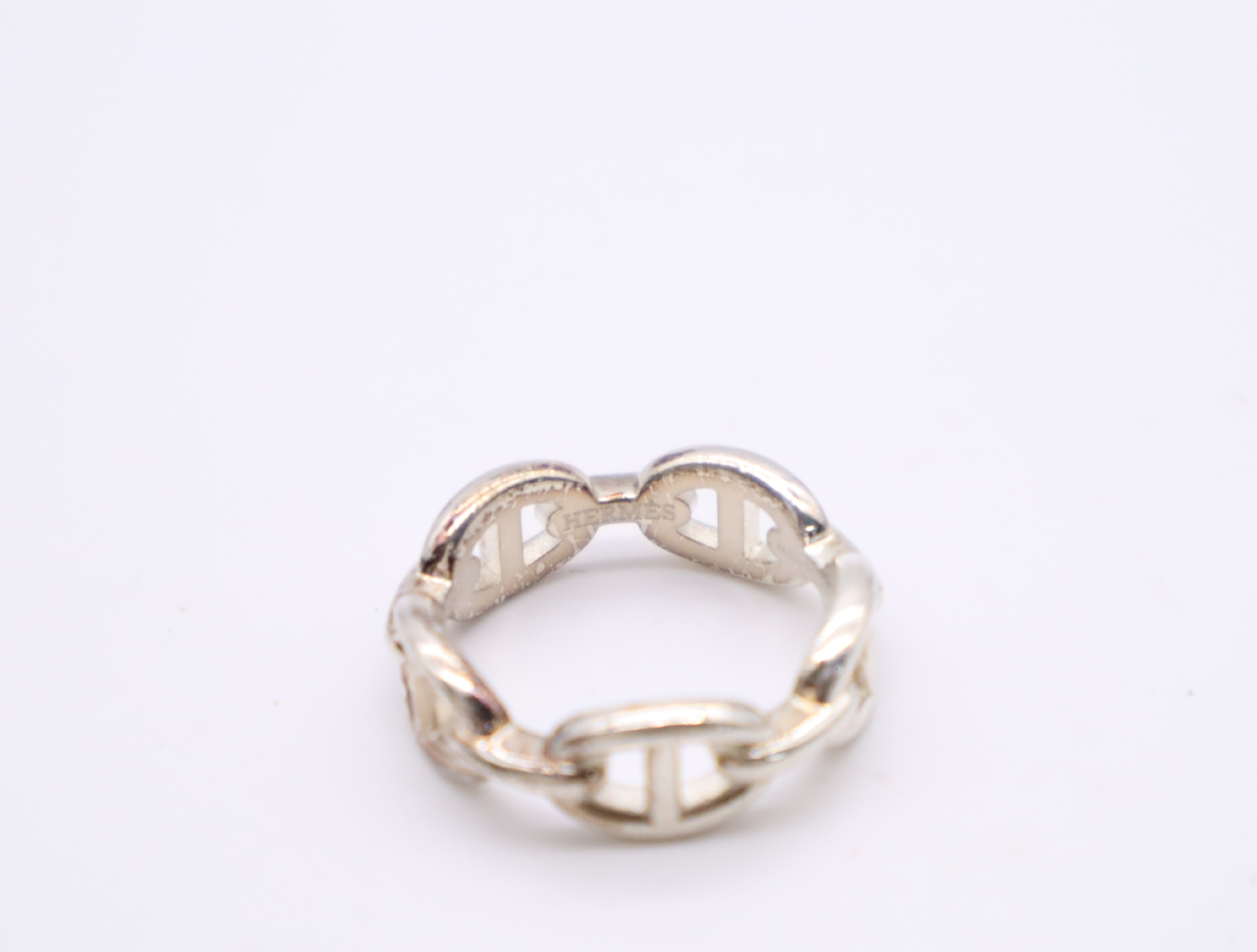 Ag925 Enchainée Chaine d'Ancre Silver Ring with Box — view 5