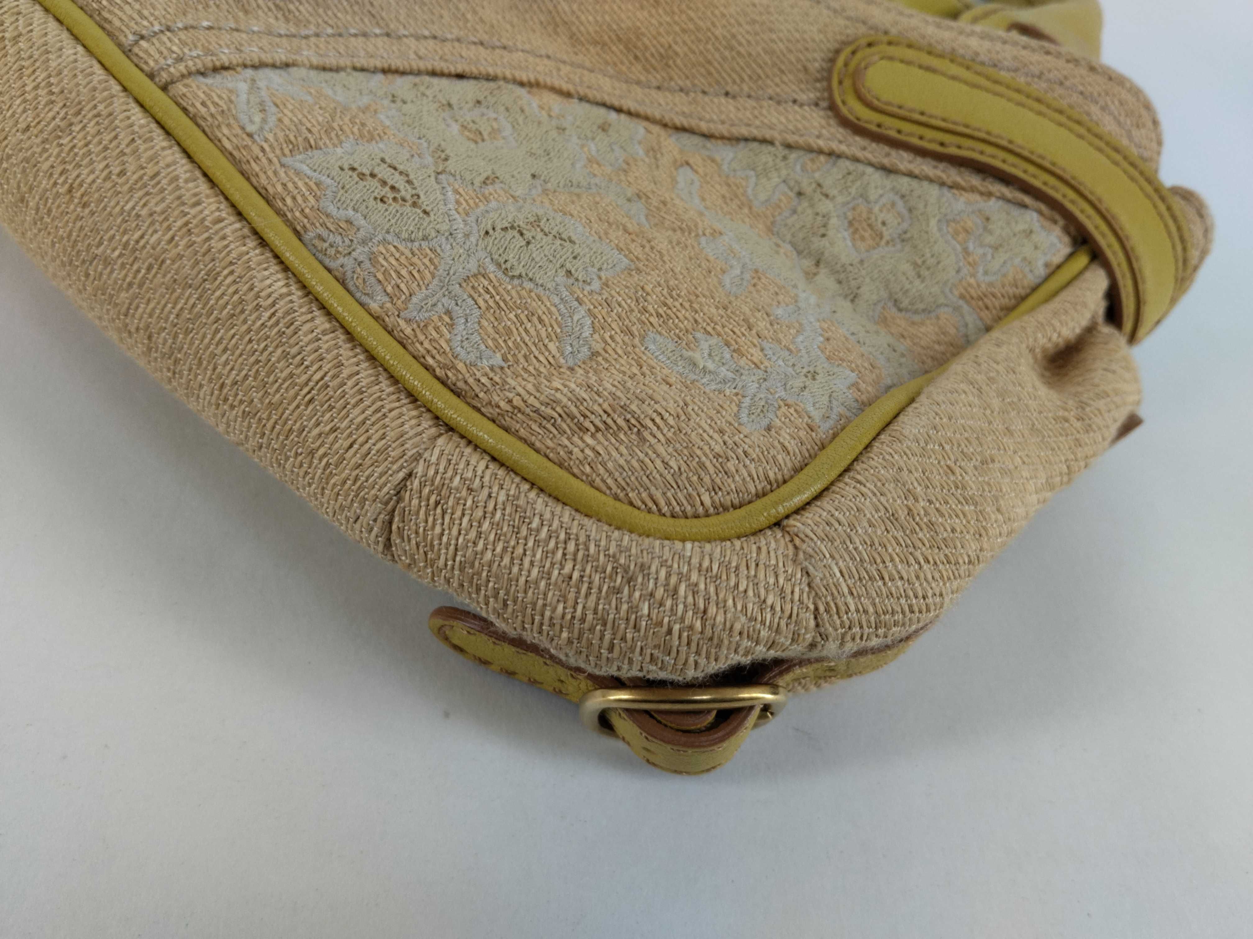 Embroidered Leather Flower Motif Handbag — view 6