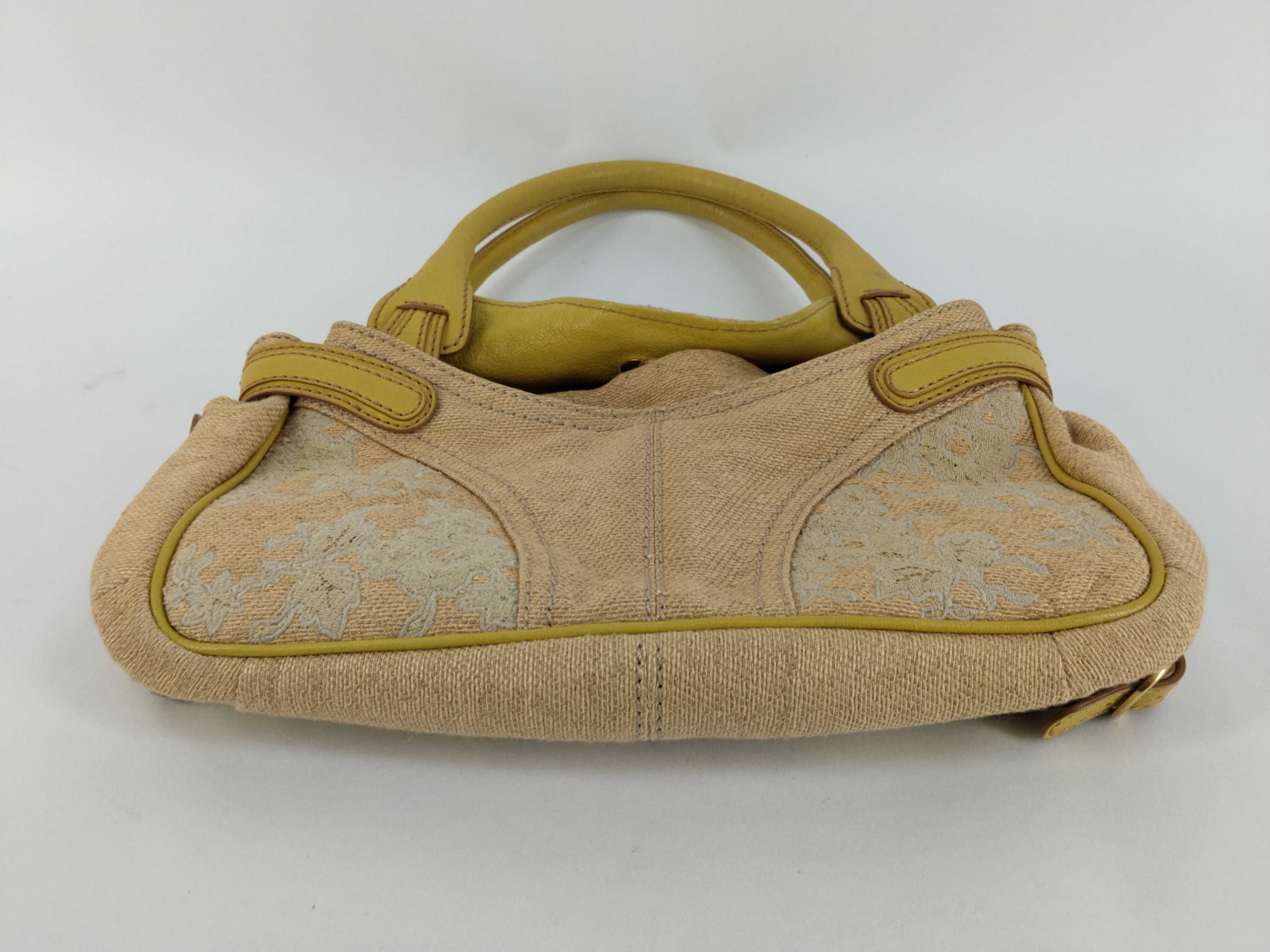 Embroidered Leather Flower Motif Handbag — view 7