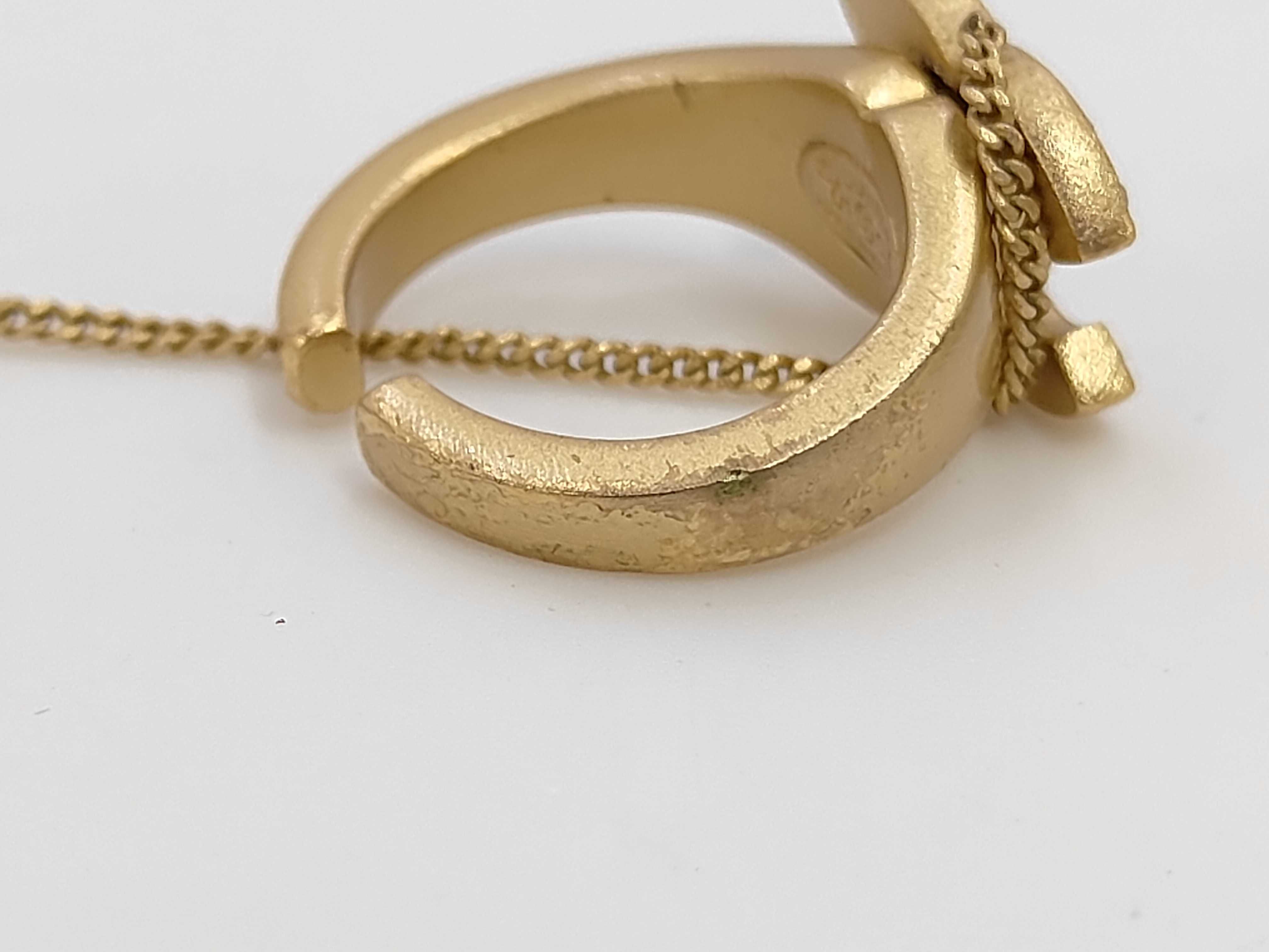 Rhinestone 01C Coco Mark Bangle Chain Ring Set Bracelet/Bangle — view 5