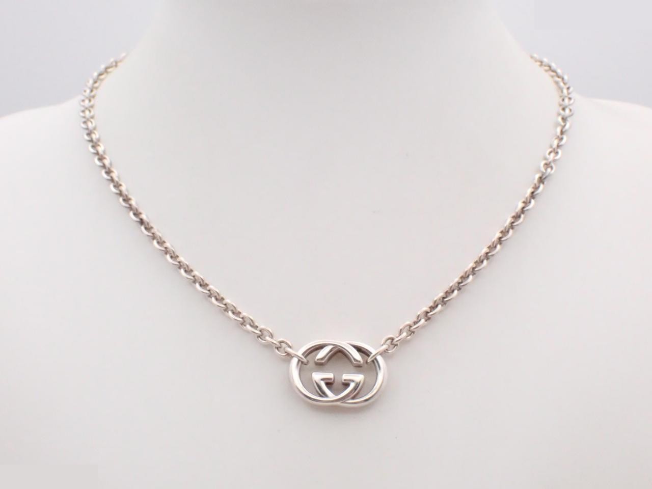 Interlocking G Necklace, 925 sterling silver, 29.2g, chain approximately 42cm — view 3