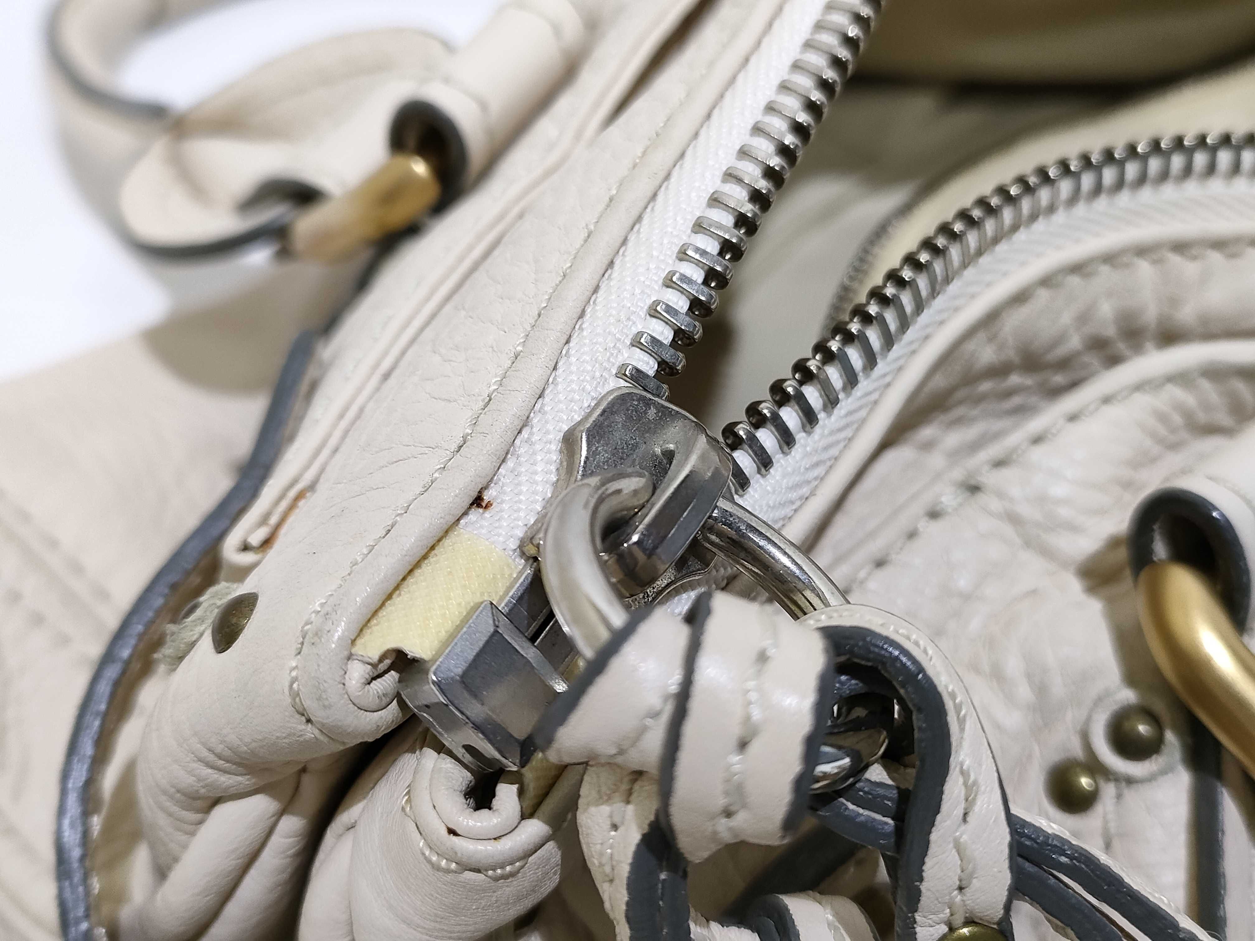 Paddington Leather Handbag, Beige — view 13