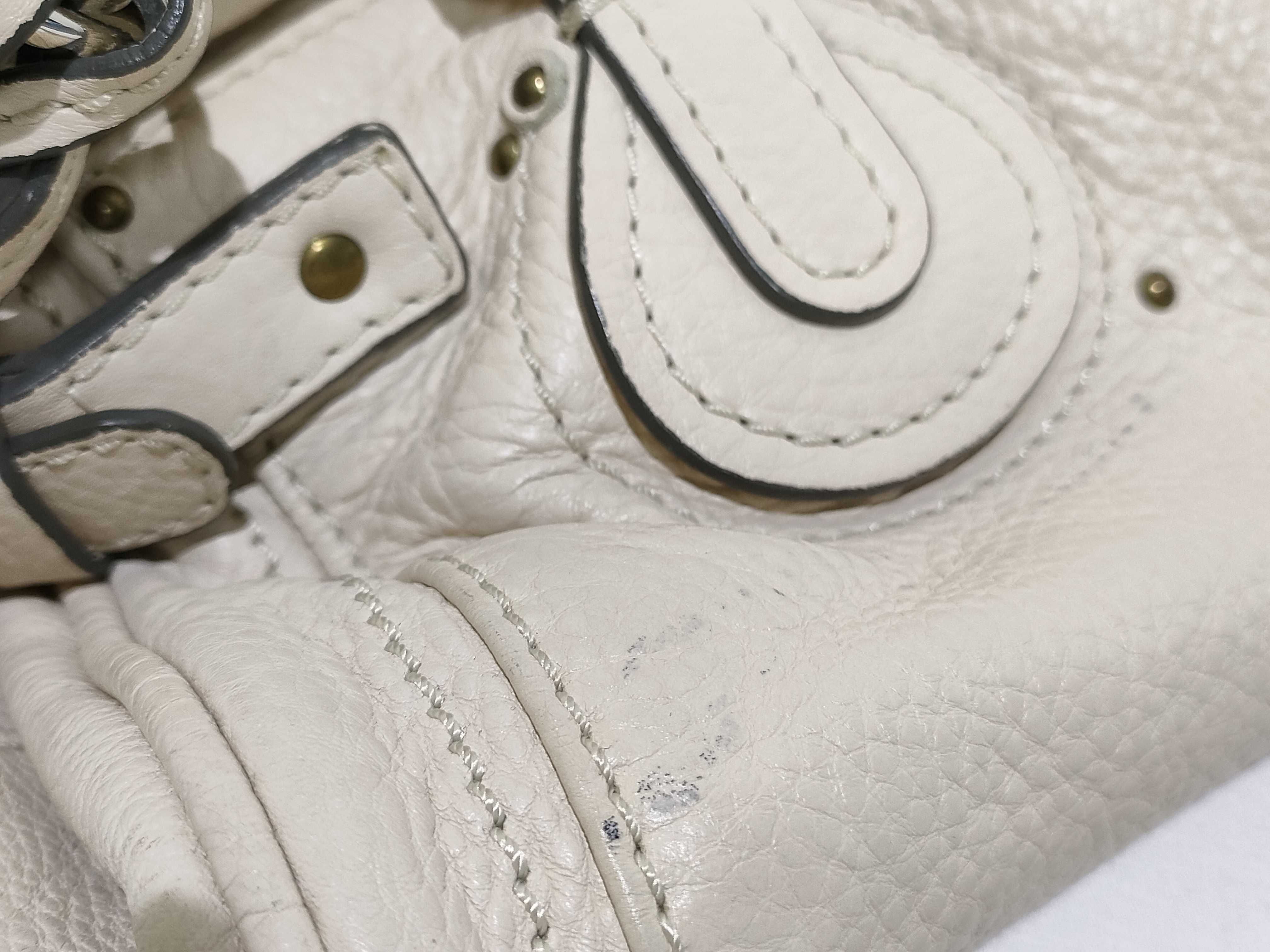 Paddington Leather Handbag, Beige — view 15