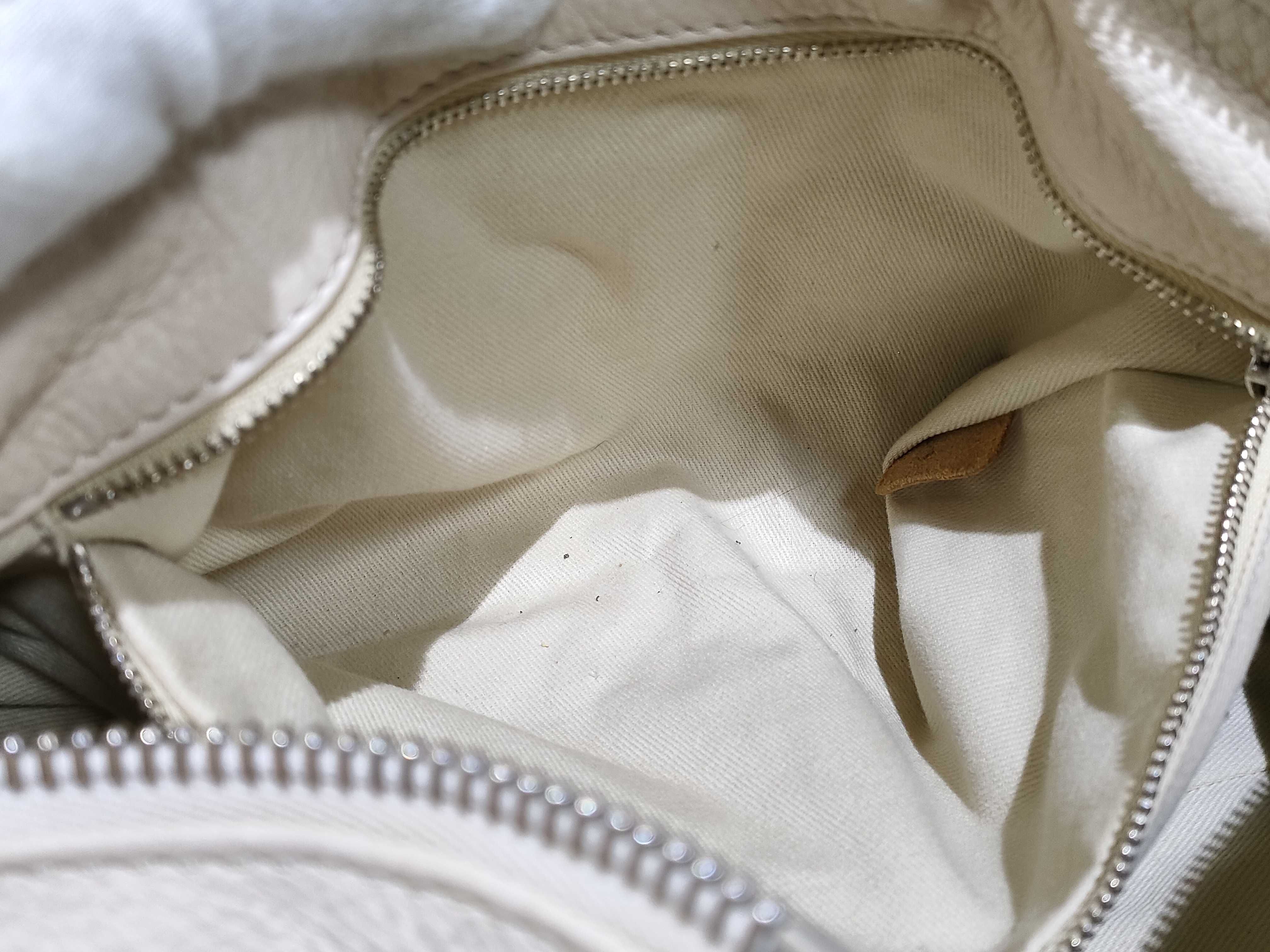 Paddington Leather Handbag, Beige — view 10