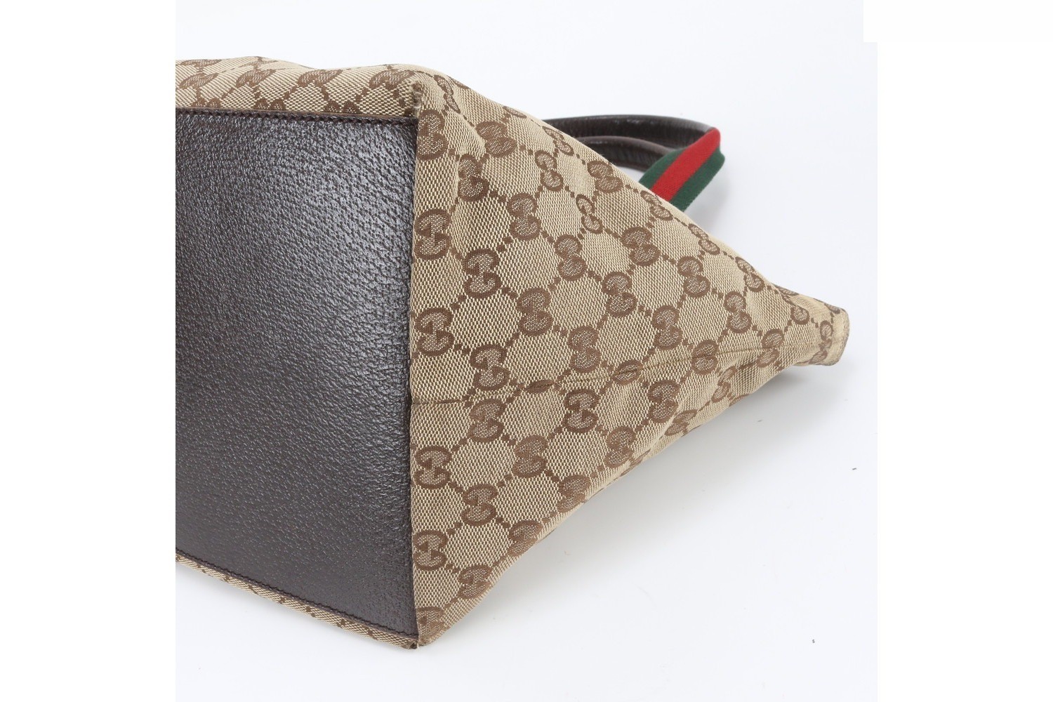 GG Canvas Sherry Line 131228 Leather Tote Bag — view 4
