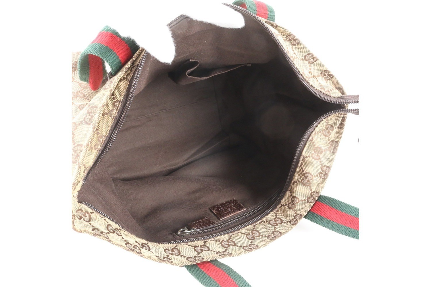GG Canvas Sherry Line 131228 Leather Tote Bag — view 7