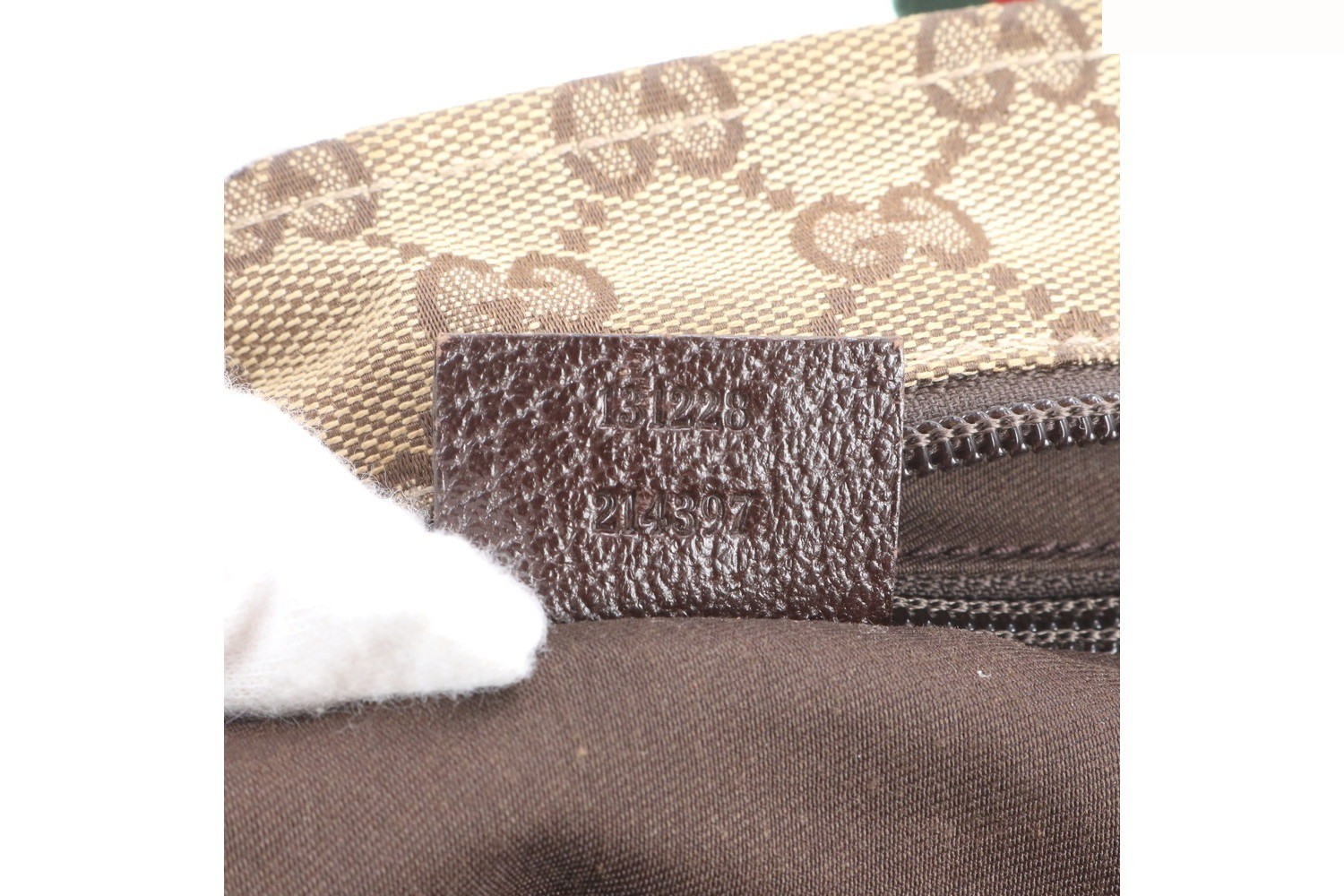 GG Canvas Sherry Line 131228 Leather Tote Bag — view 9