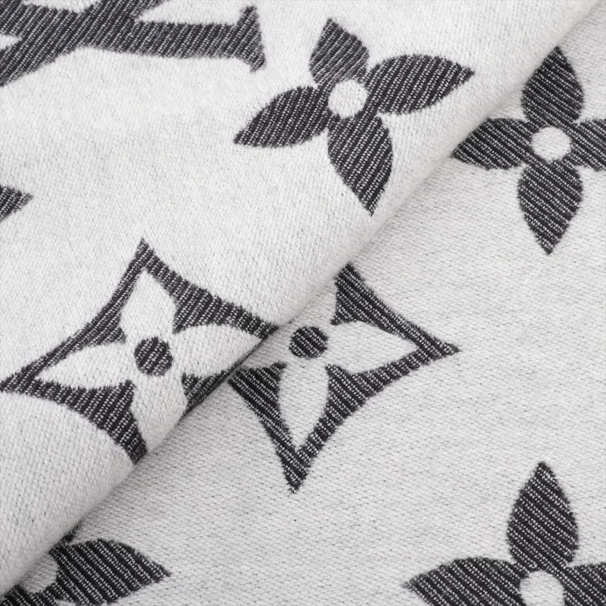 M76964 Echarpe Simply LV Monogram Scarf MR1221 Wool Black x Gray — view 2