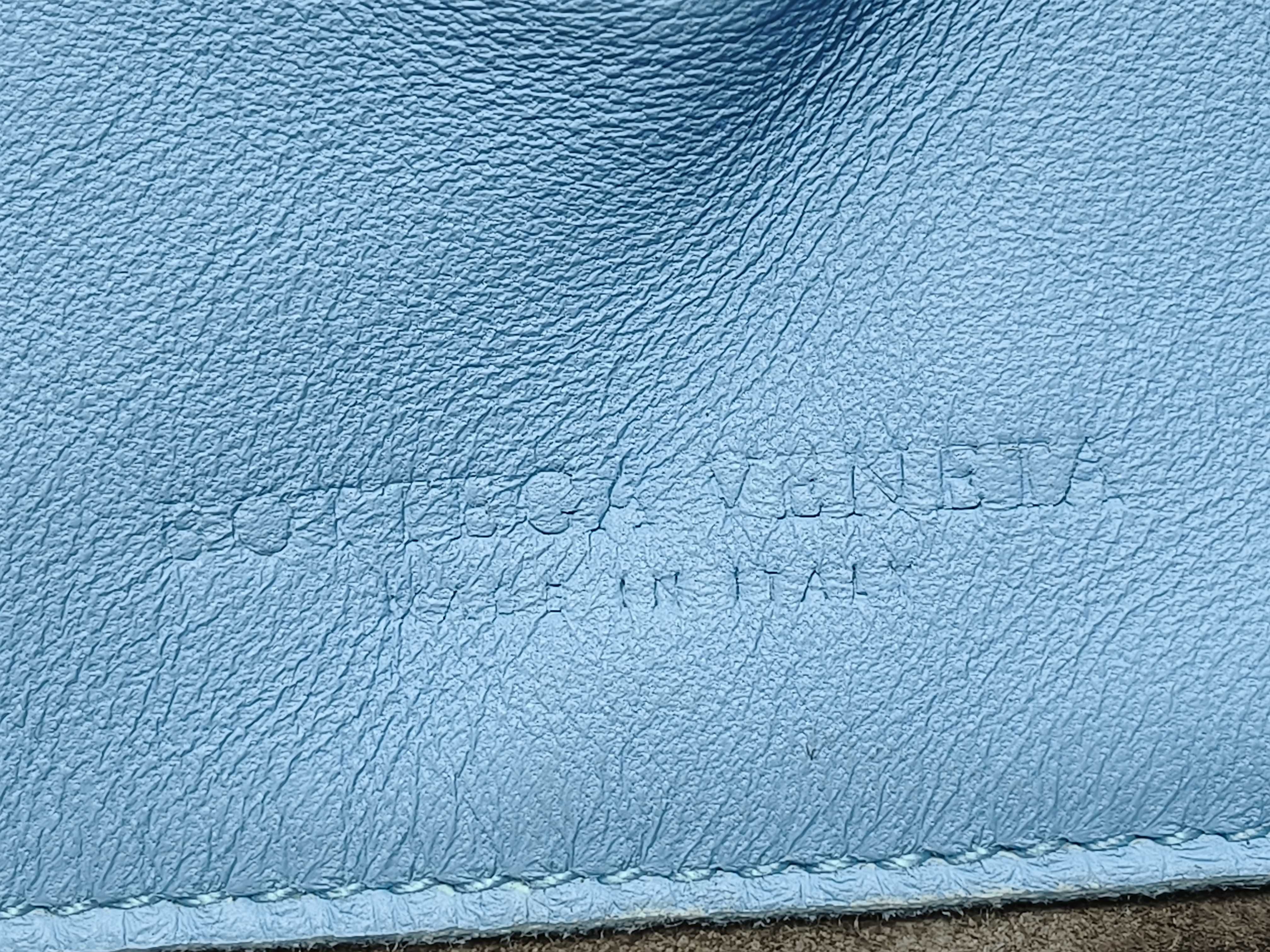 Intrecciato Campana Light Blue Shoulder Bag — view 11