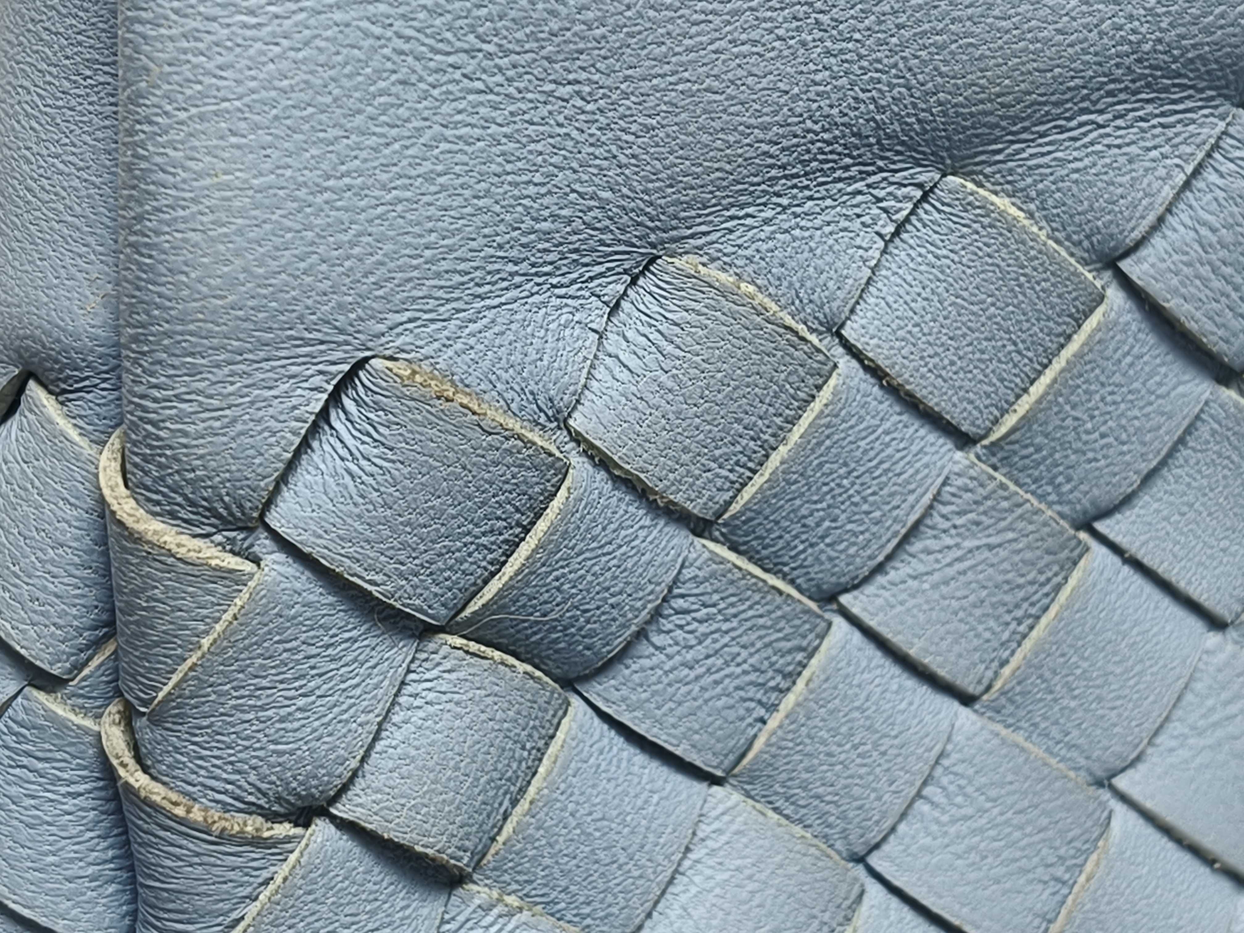 Intrecciato Campana Light Blue Shoulder Bag — view 13