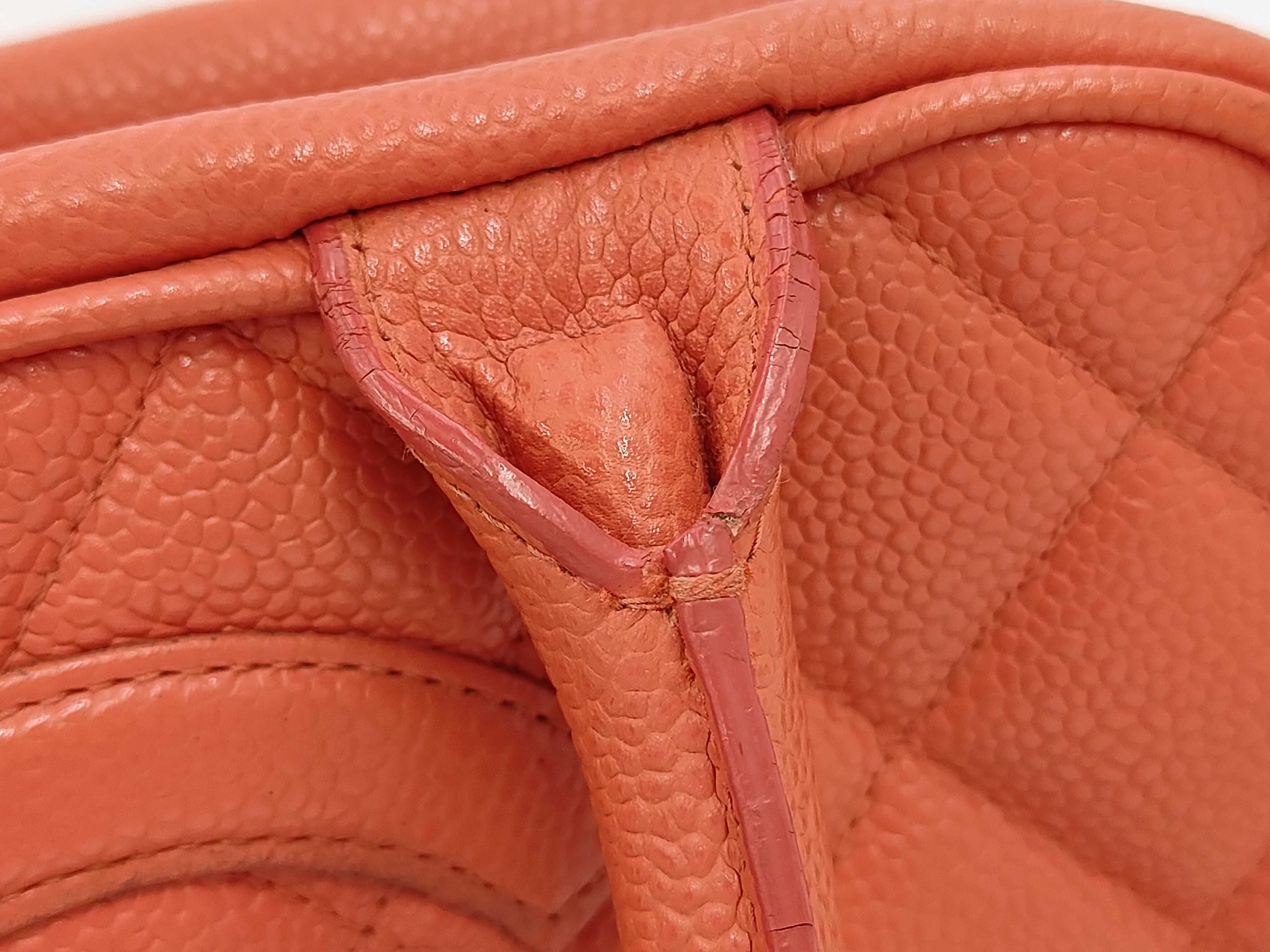 Matelassé Handbag, Coco Mark, Caviar Leather, Orange Handbag — view 12