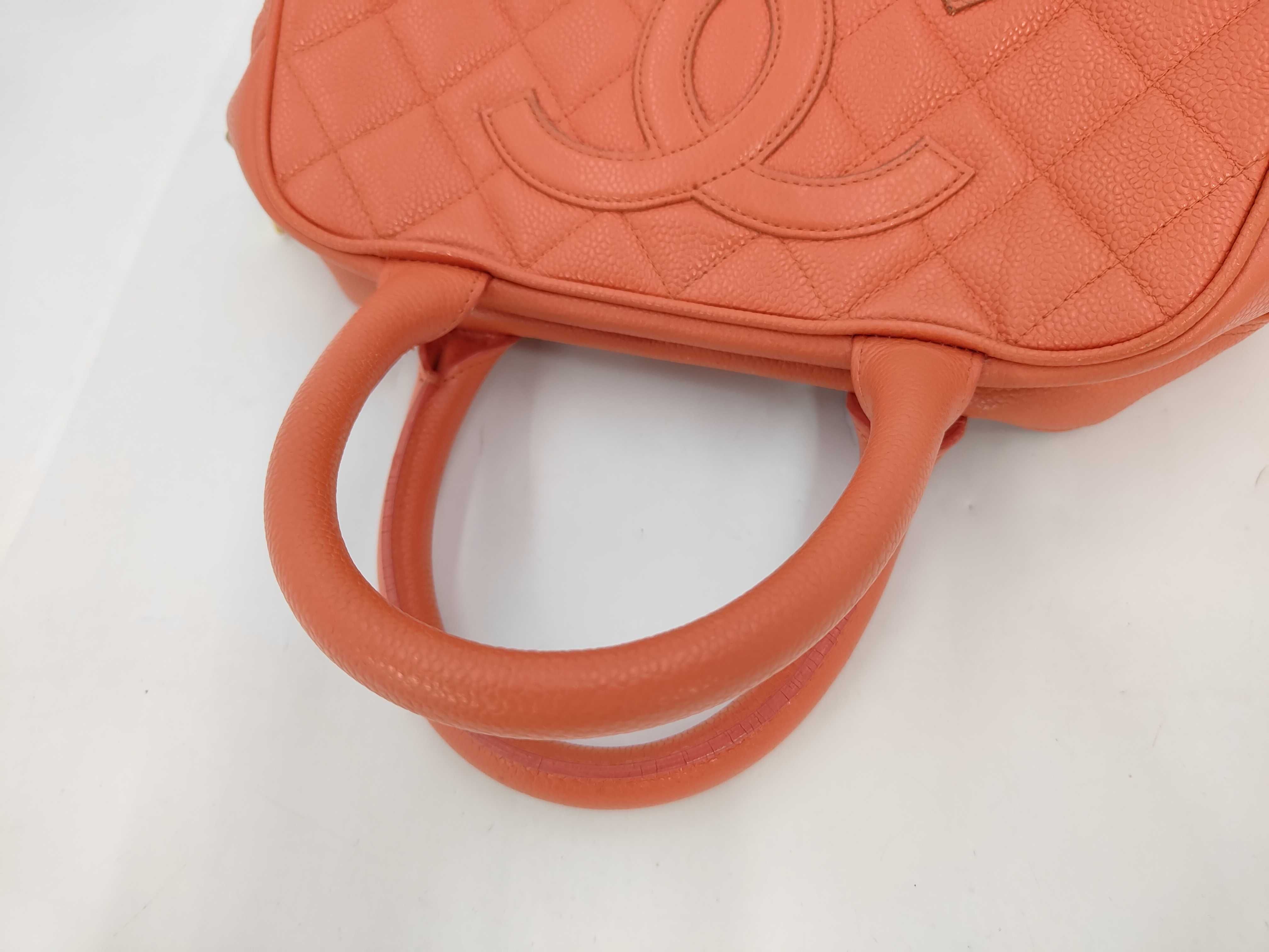 Matelassé Handbag, Coco Mark, Caviar Leather, Orange Handbag — view 5