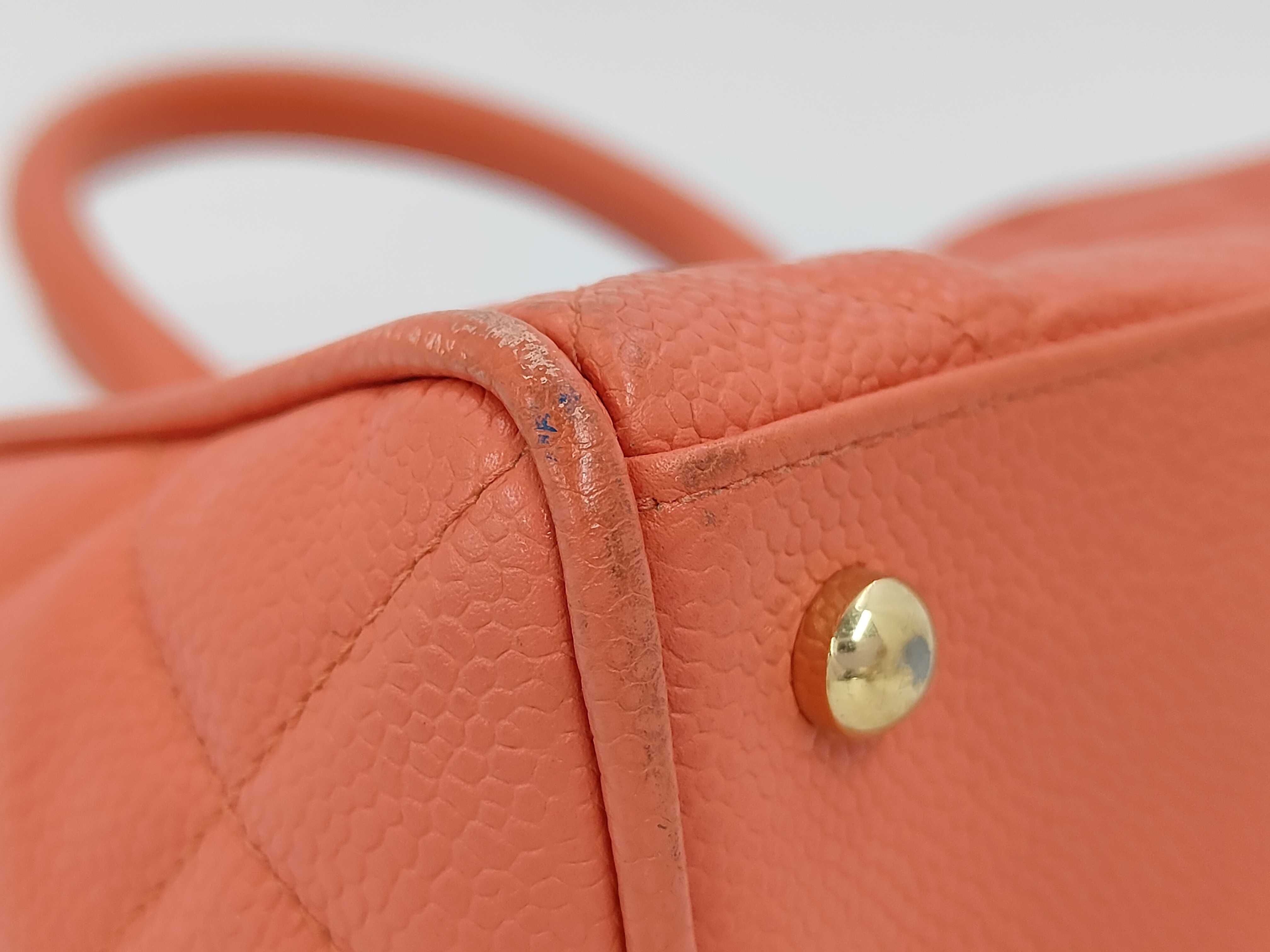 Matelassé Handbag, Coco Mark, Caviar Leather, Orange Handbag — view 7
