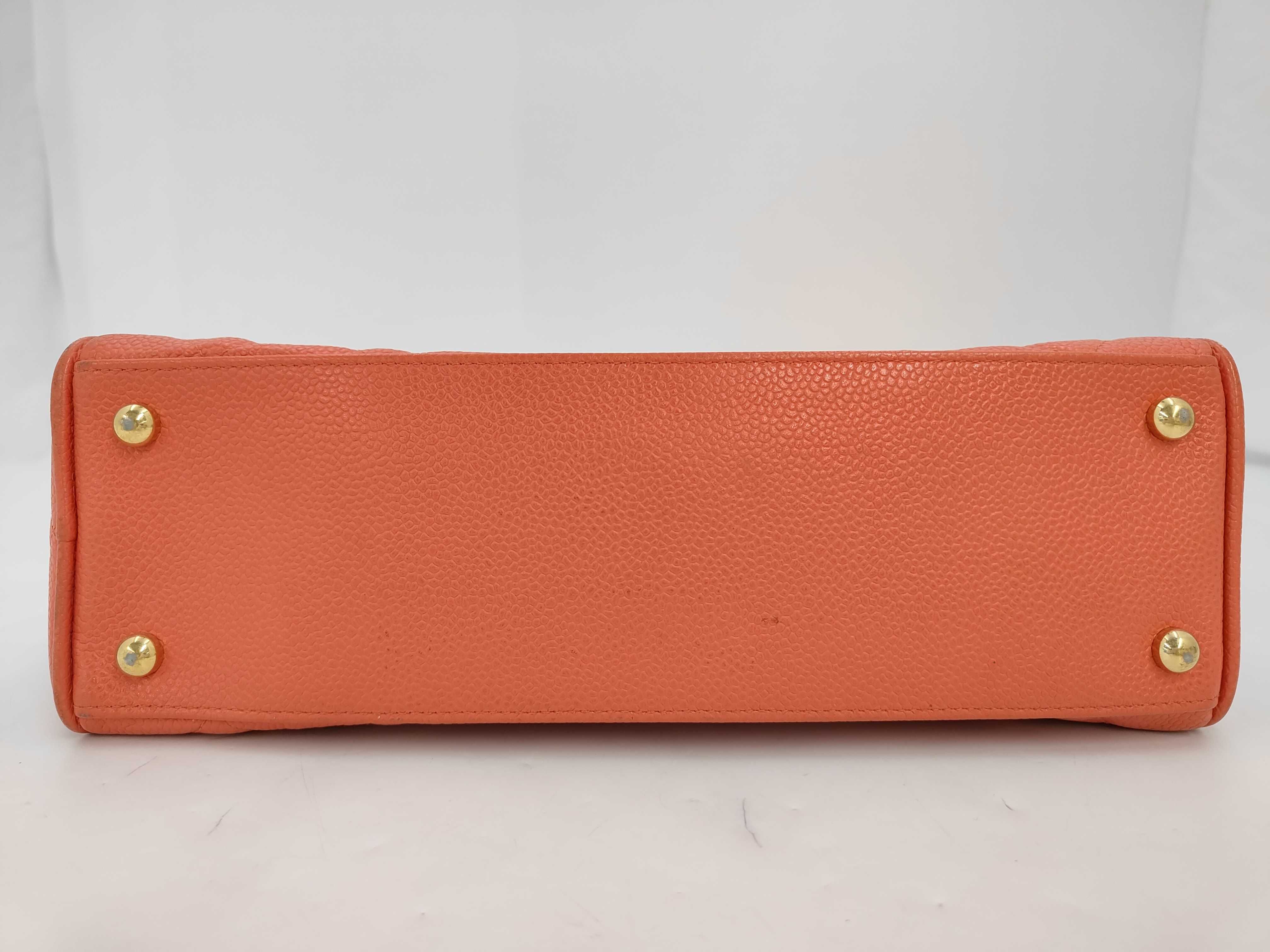 Matelassé Handbag, Coco Mark, Caviar Leather, Orange Handbag — view 8
