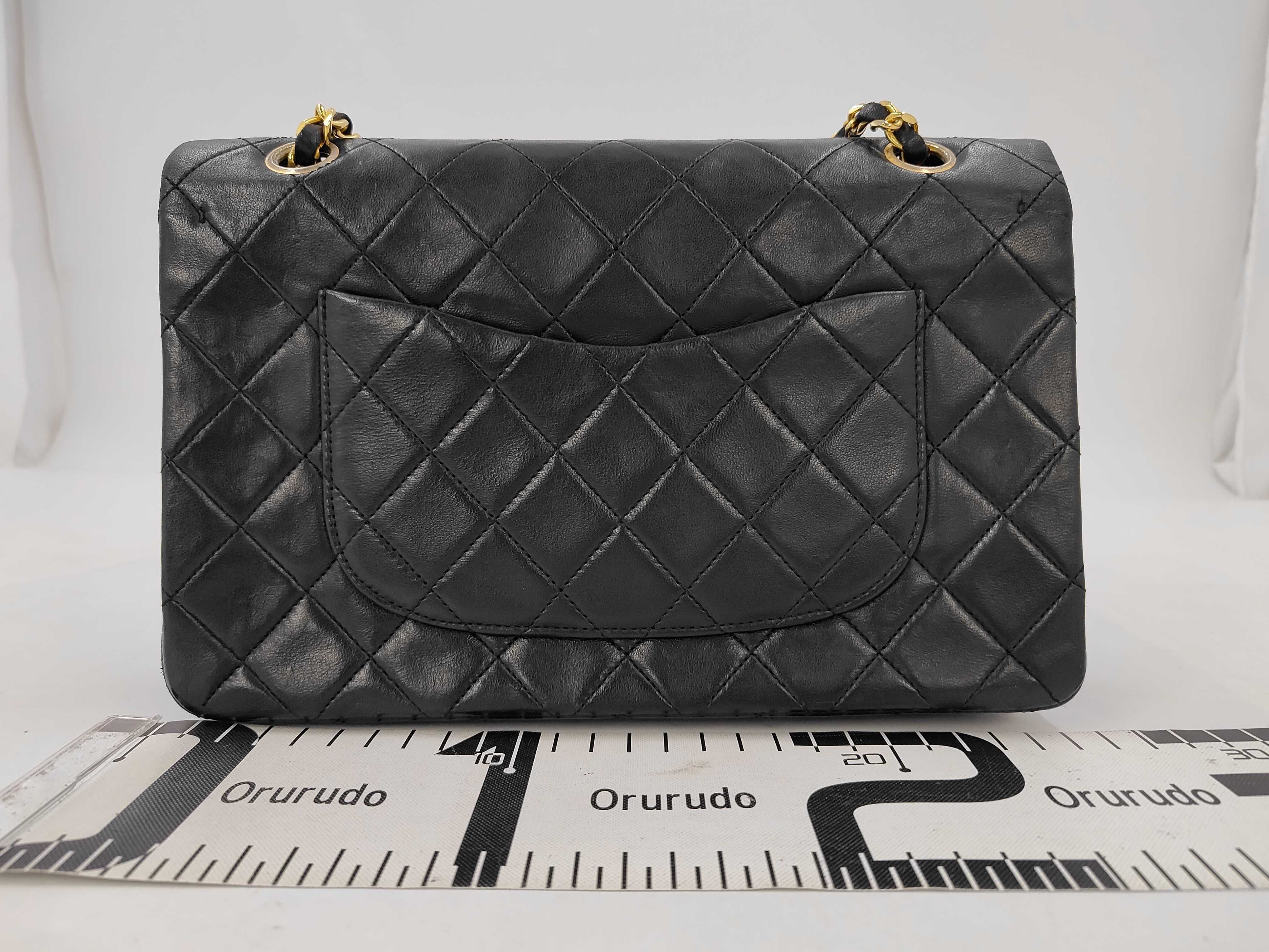 Lambskin Double Flap Chain Shoulder Bag (with seal) — view 2