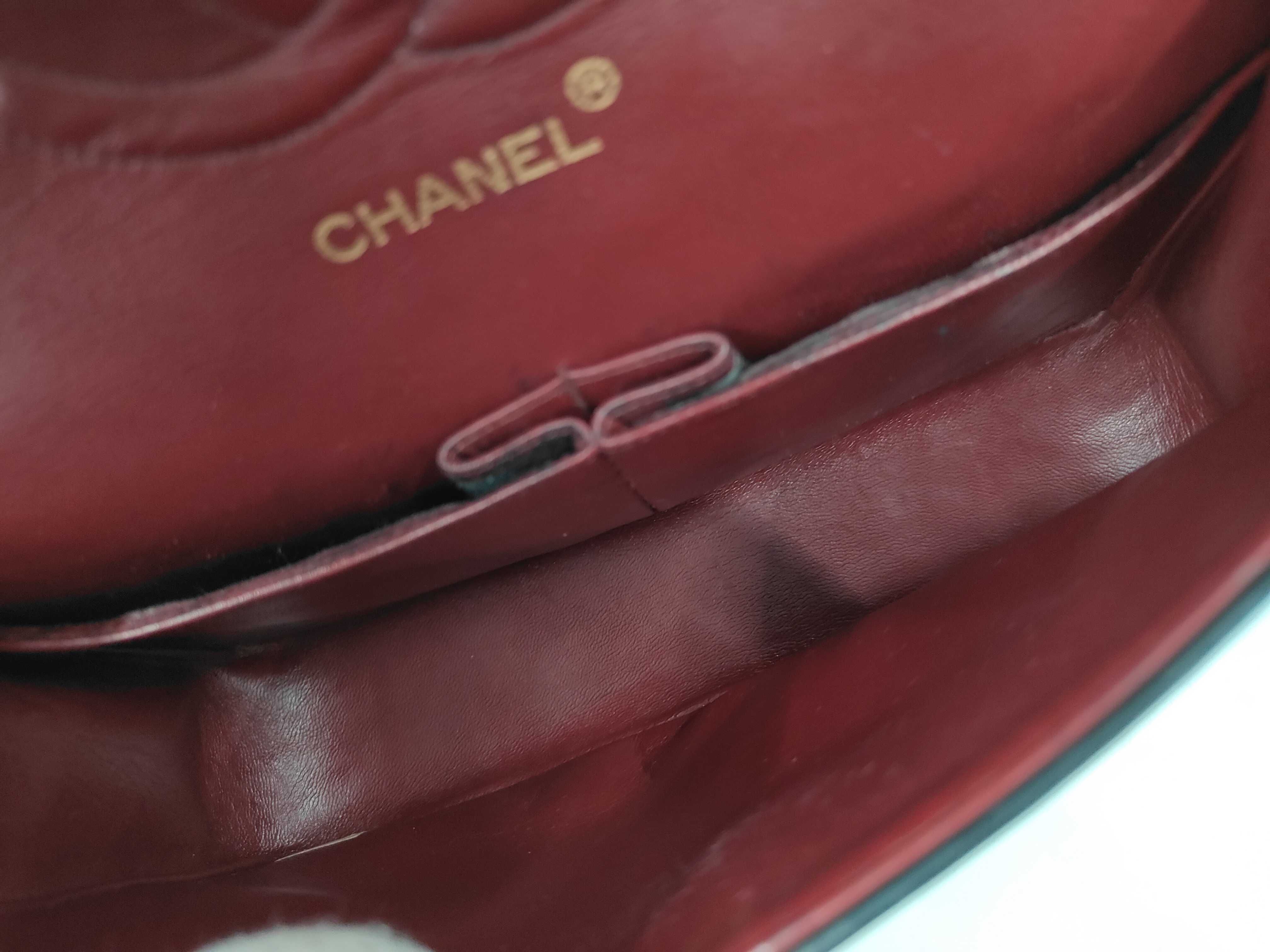 Lambskin Double Flap Chain Shoulder Bag (with seal) — view 9