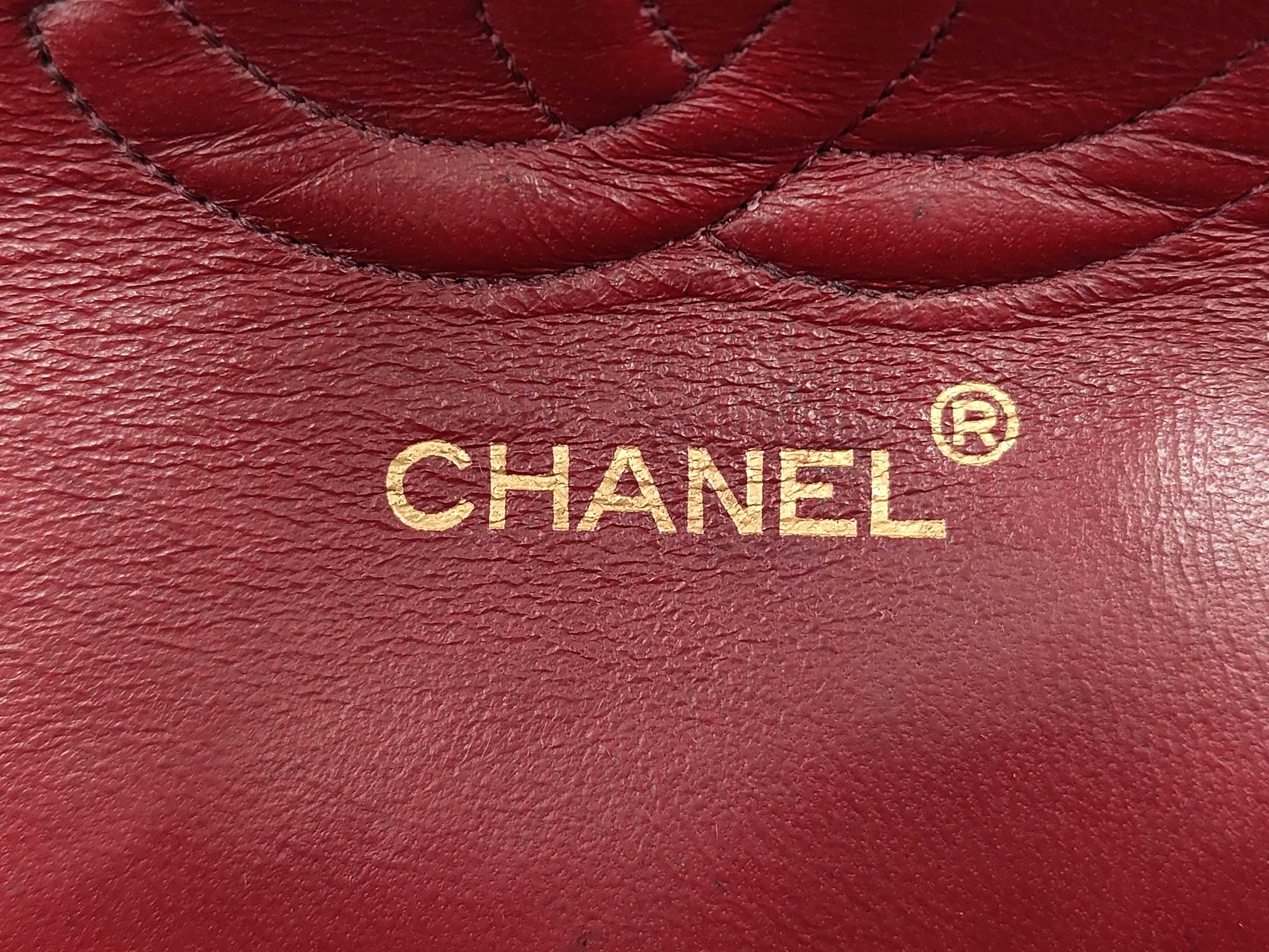 Lambskin Double Flap Chain Shoulder Bag (with seal) — view 10