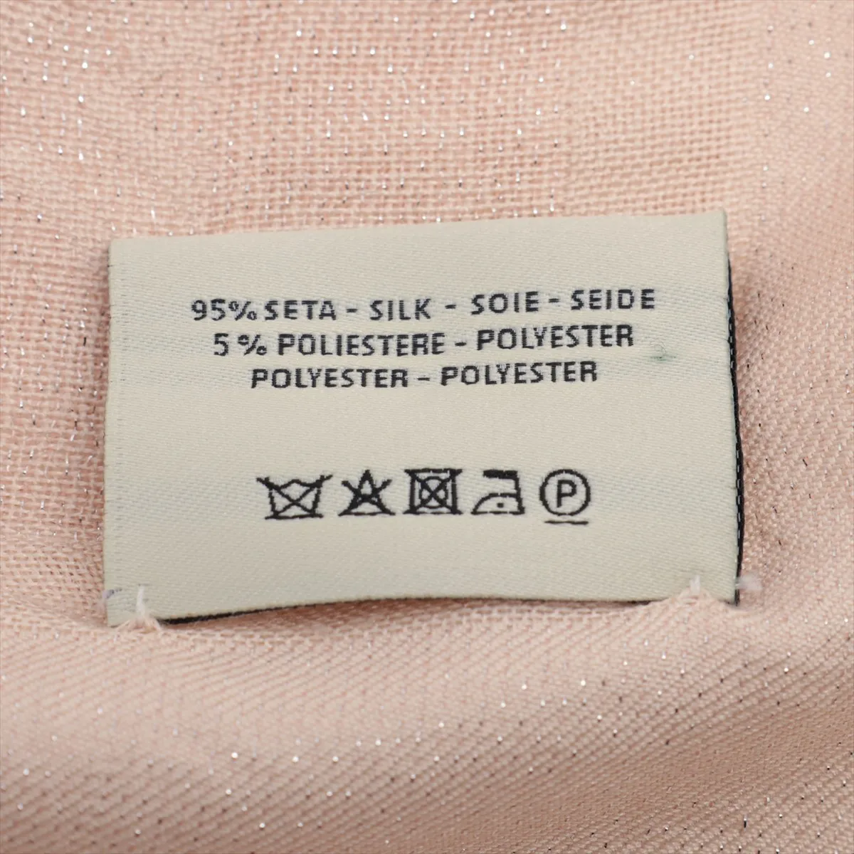 Zucca scarf, silk x polyester, pink. Shows signs of wear, — view 4