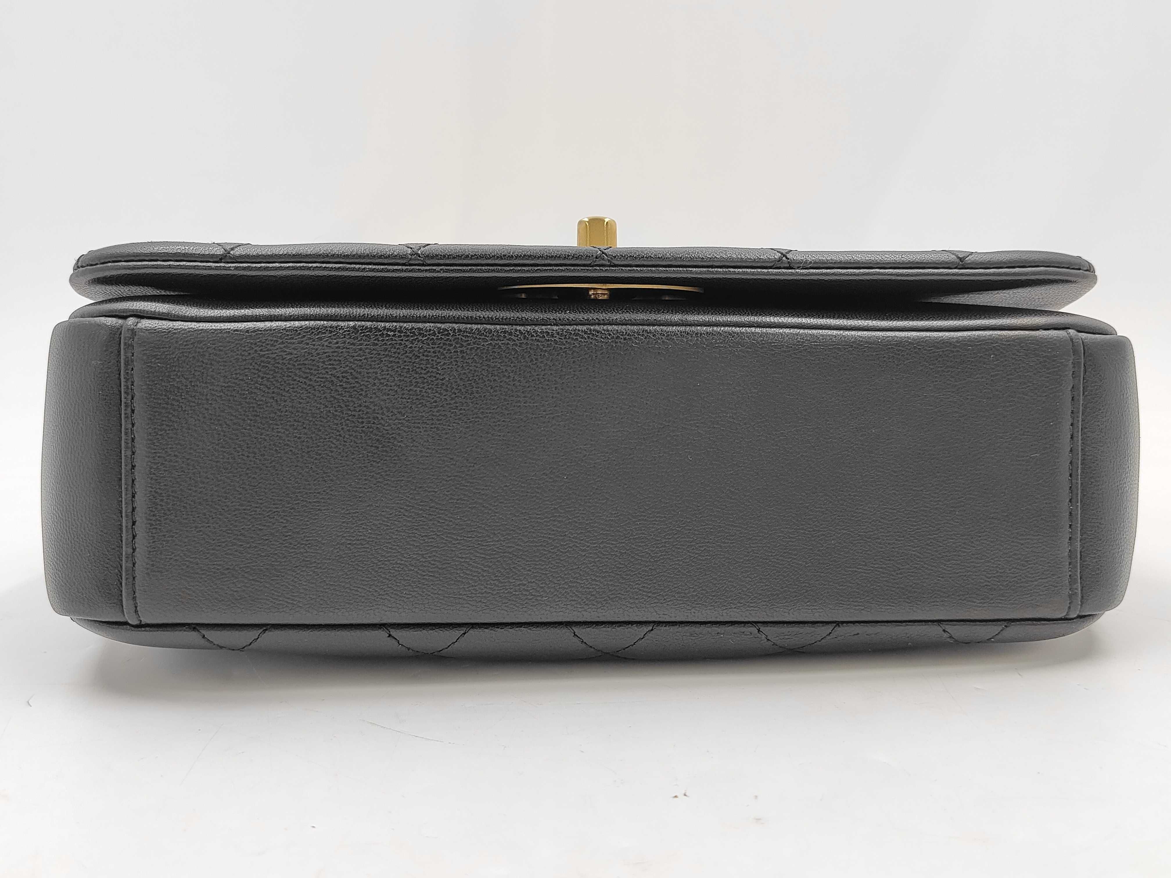 Classic Flap Cruise Black Quilted Lambskin Shoulder Bag, Size 24, Gold Hardware, 22C — view 6