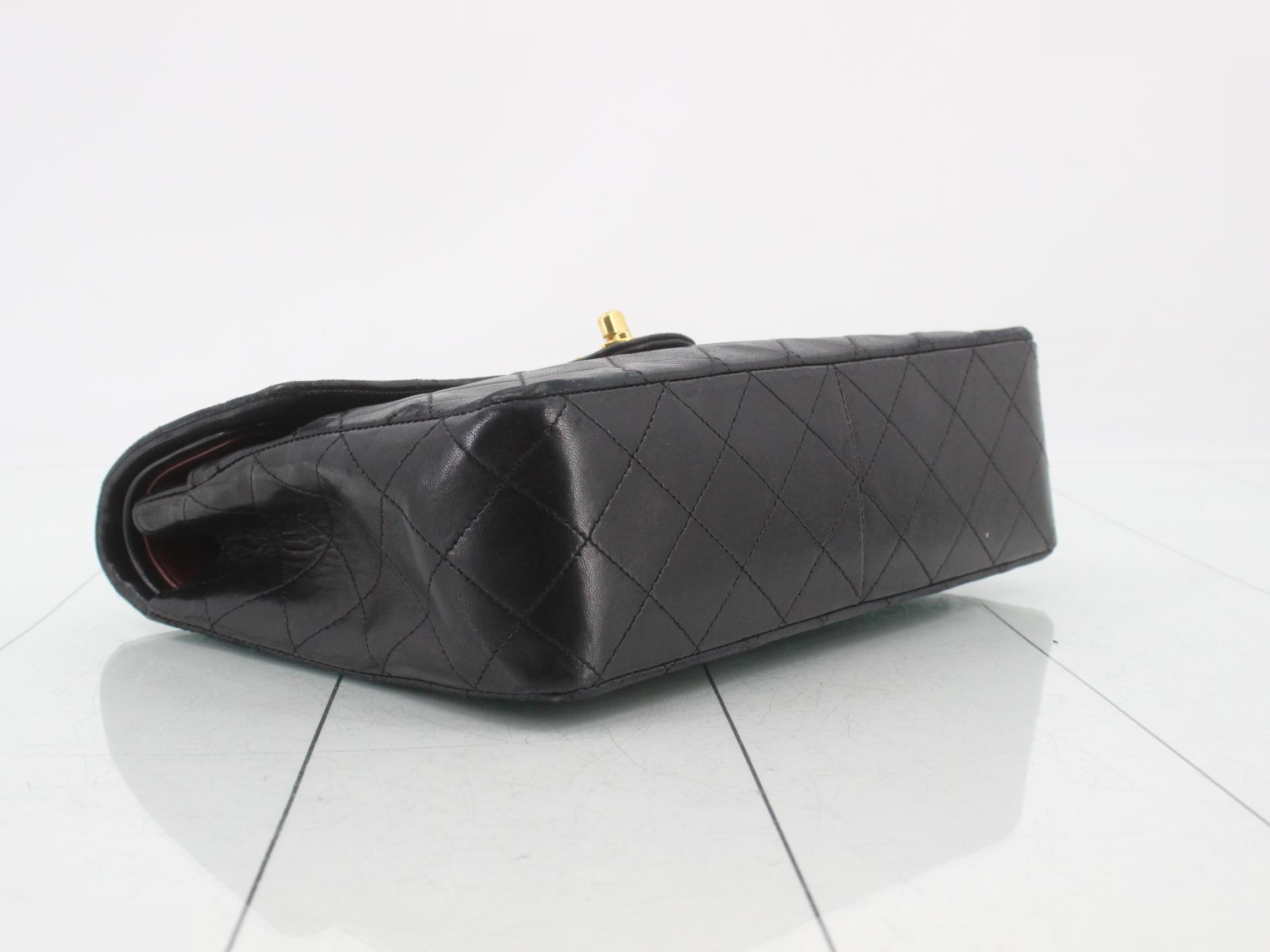 Matelassé Lambskin Double Flap 25 Shoulder Bag — view 5