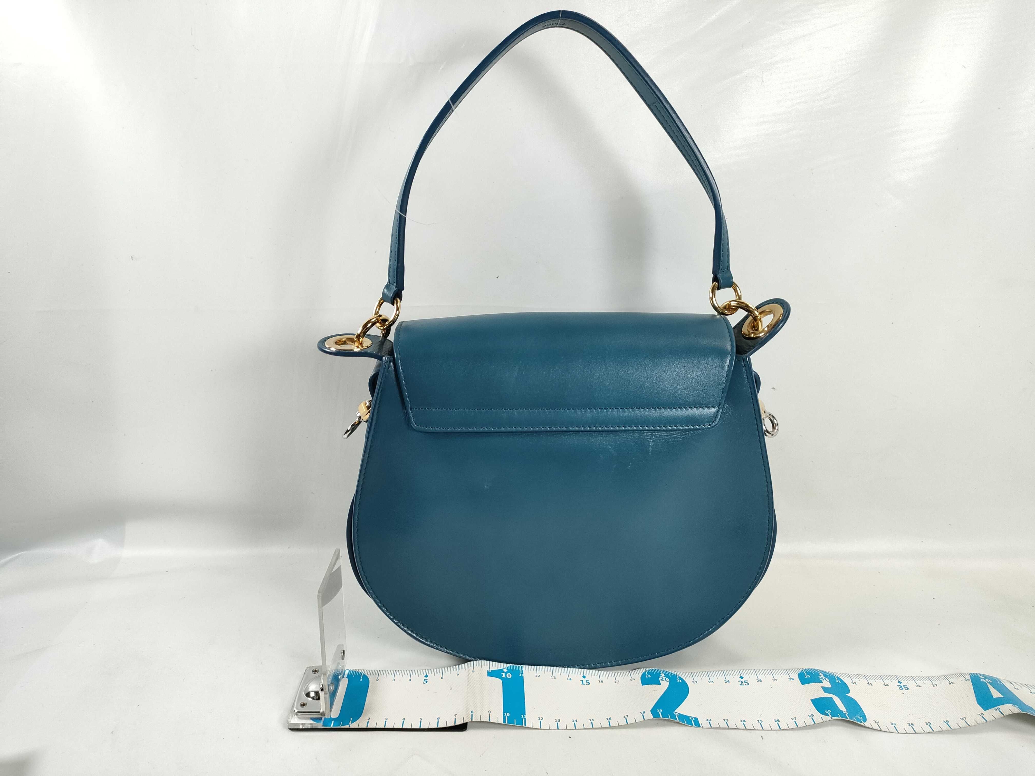 Tess Leather 2-Way Shoulder Bag, Blue — view 2