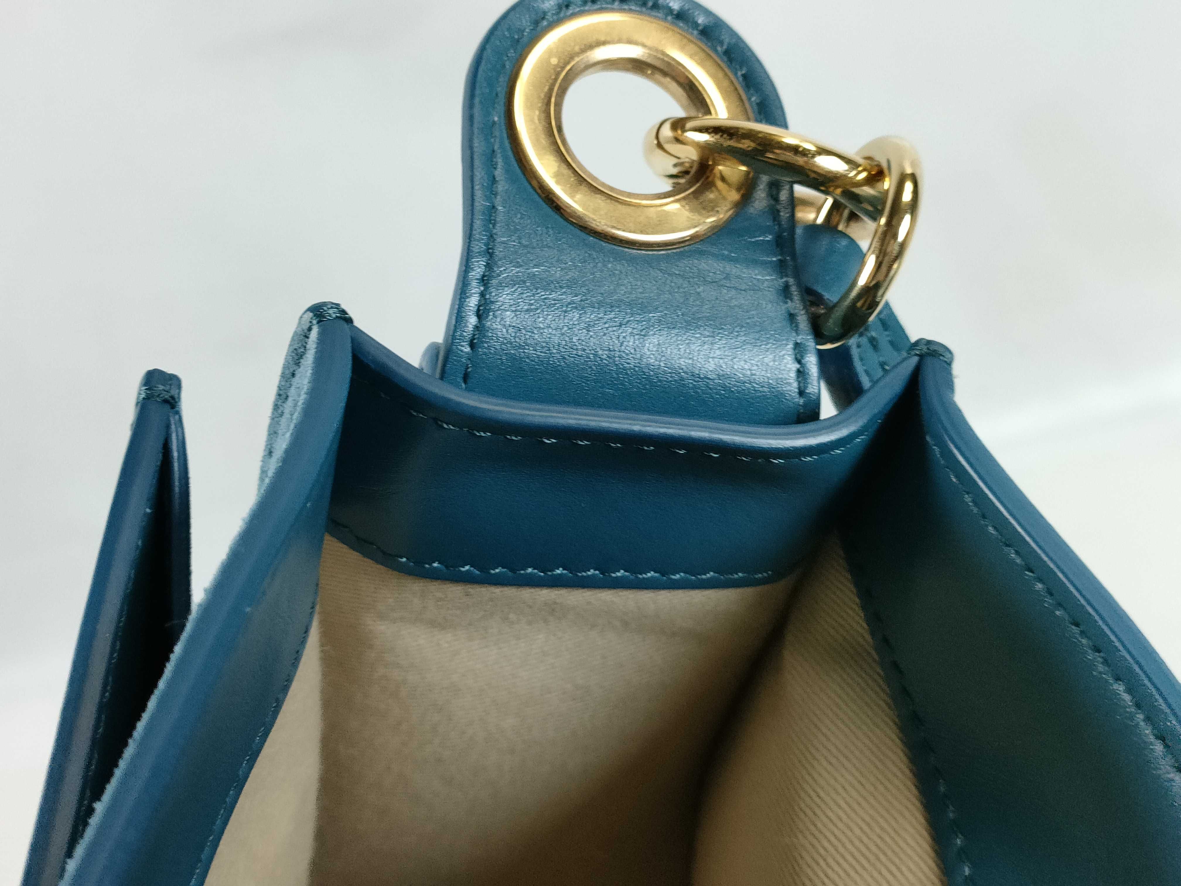 Tess Leather 2-Way Shoulder Bag, Blue — view 11