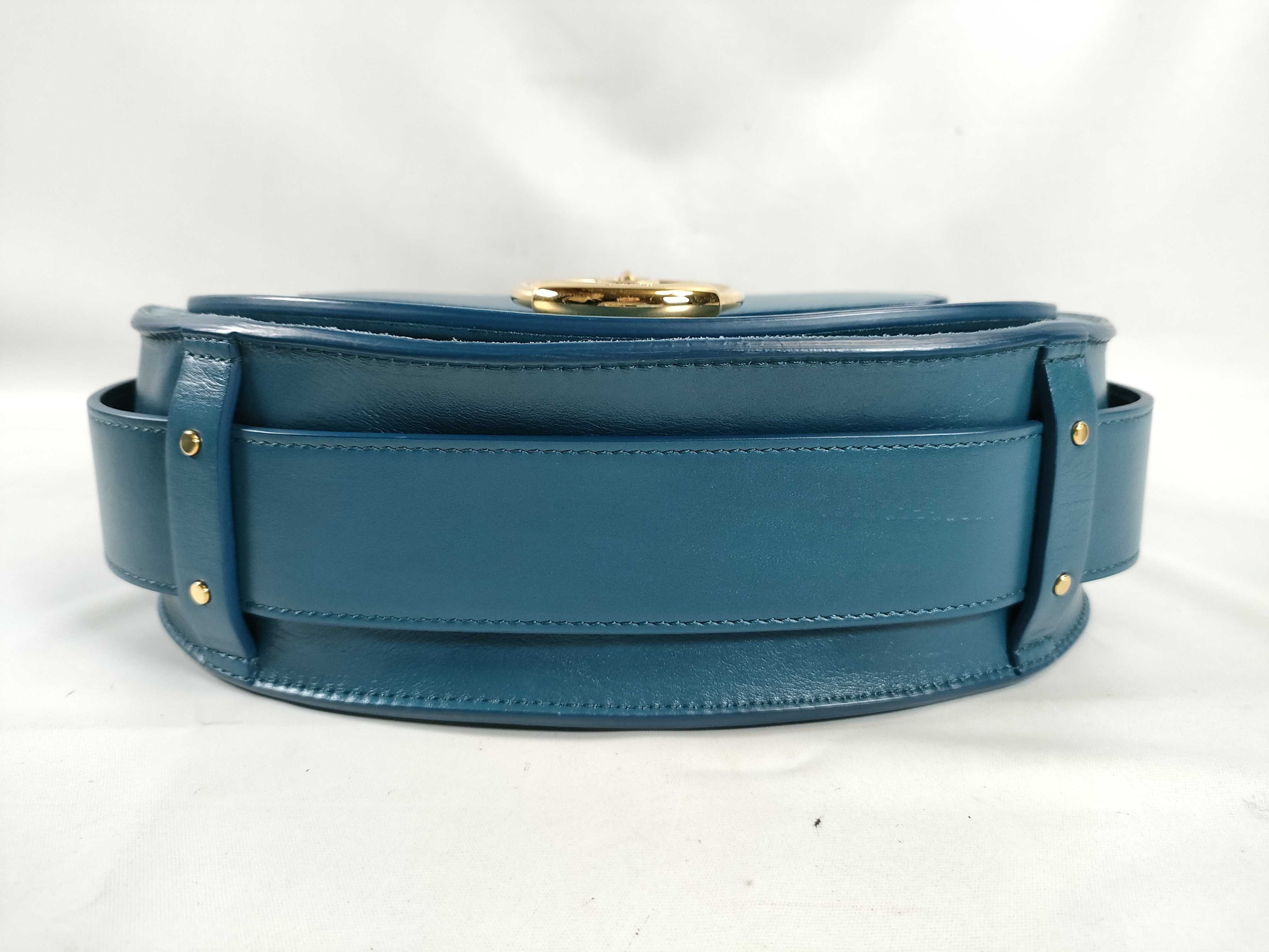 Tess Leather 2-Way Shoulder Bag, Blue — view 7