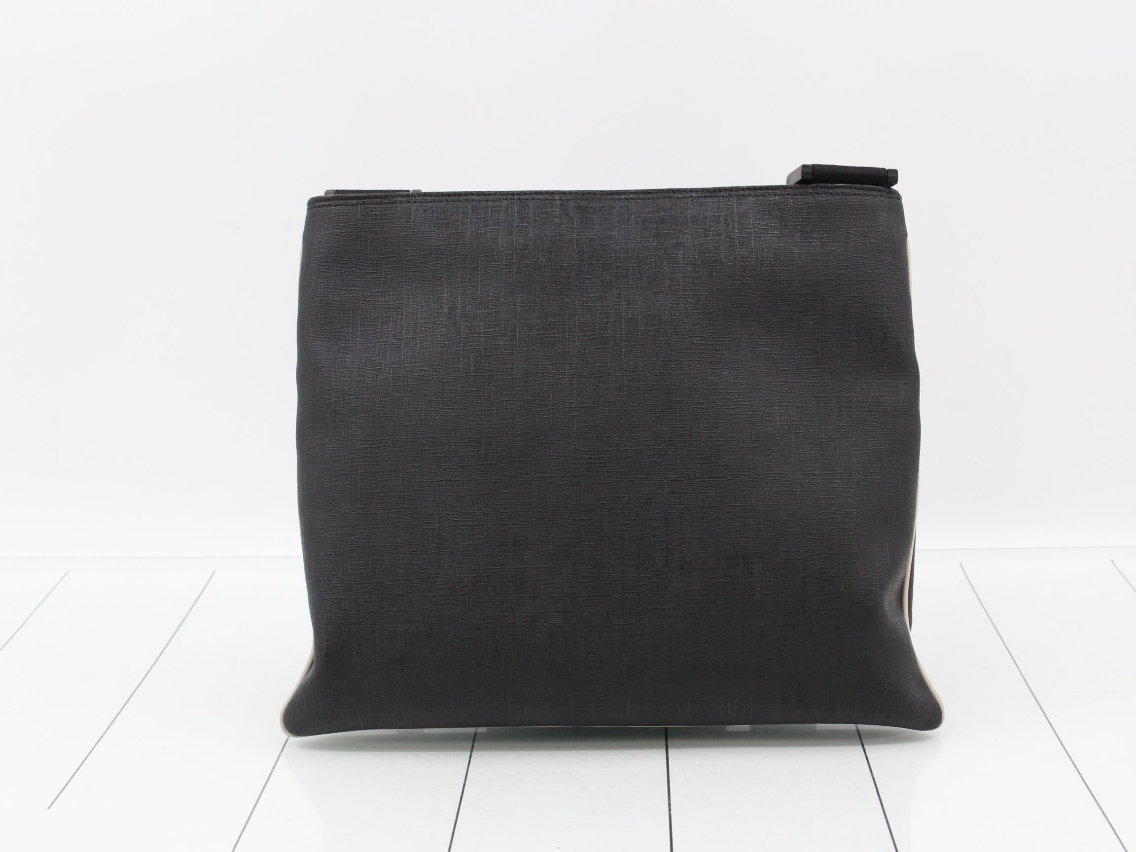 PVC Logo Shoulder Bag, Black — view 2