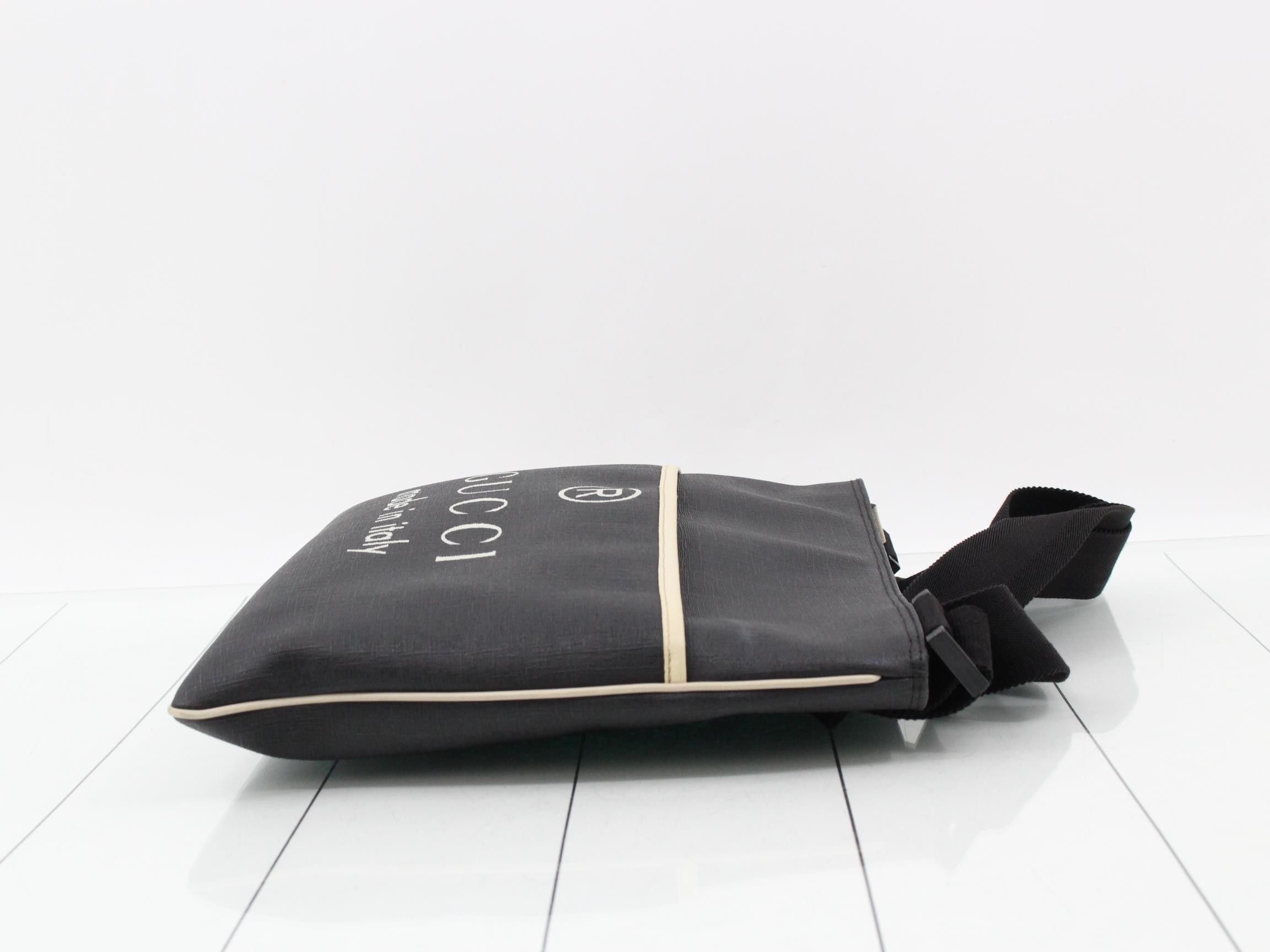 PVC Logo Shoulder Bag, Black — view 3