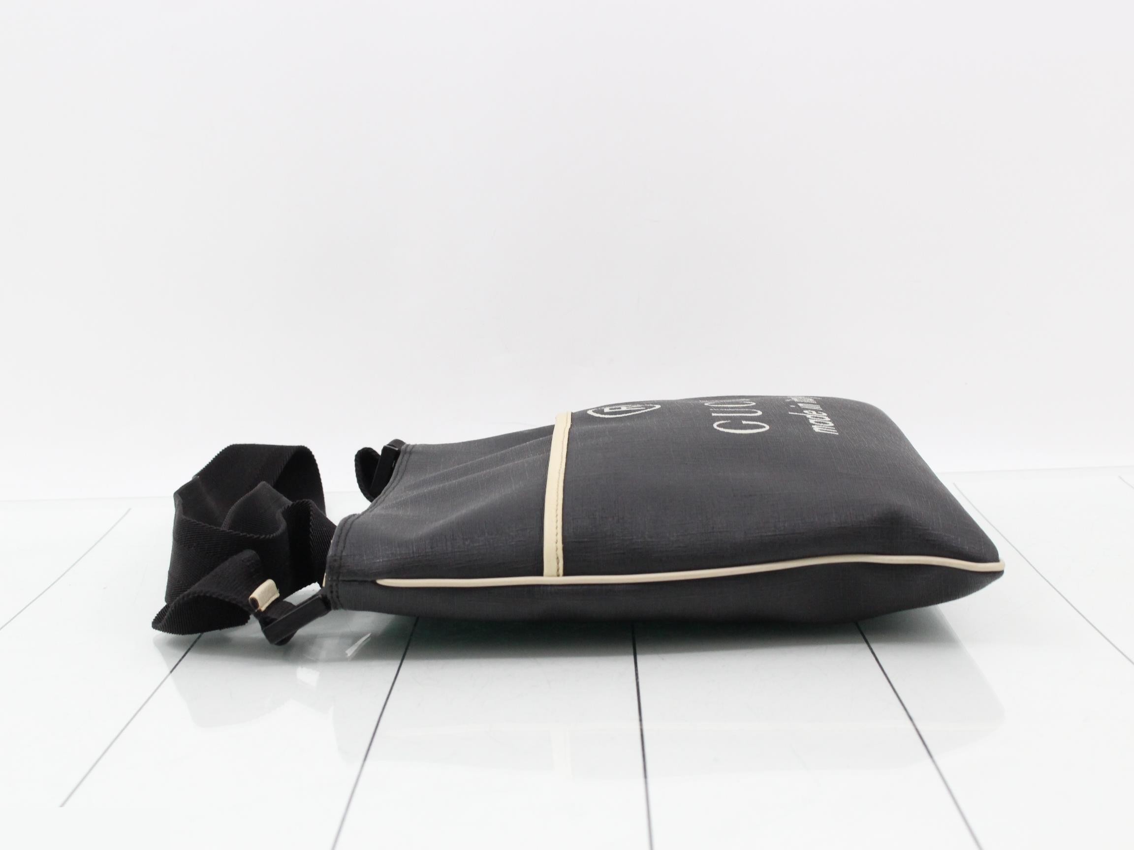 PVC Logo Shoulder Bag, Black — view 4