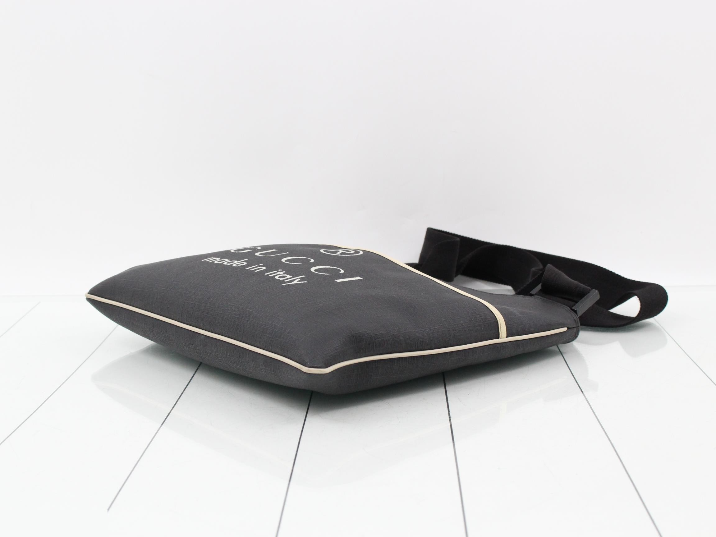 PVC Logo Shoulder Bag, Black — view 6