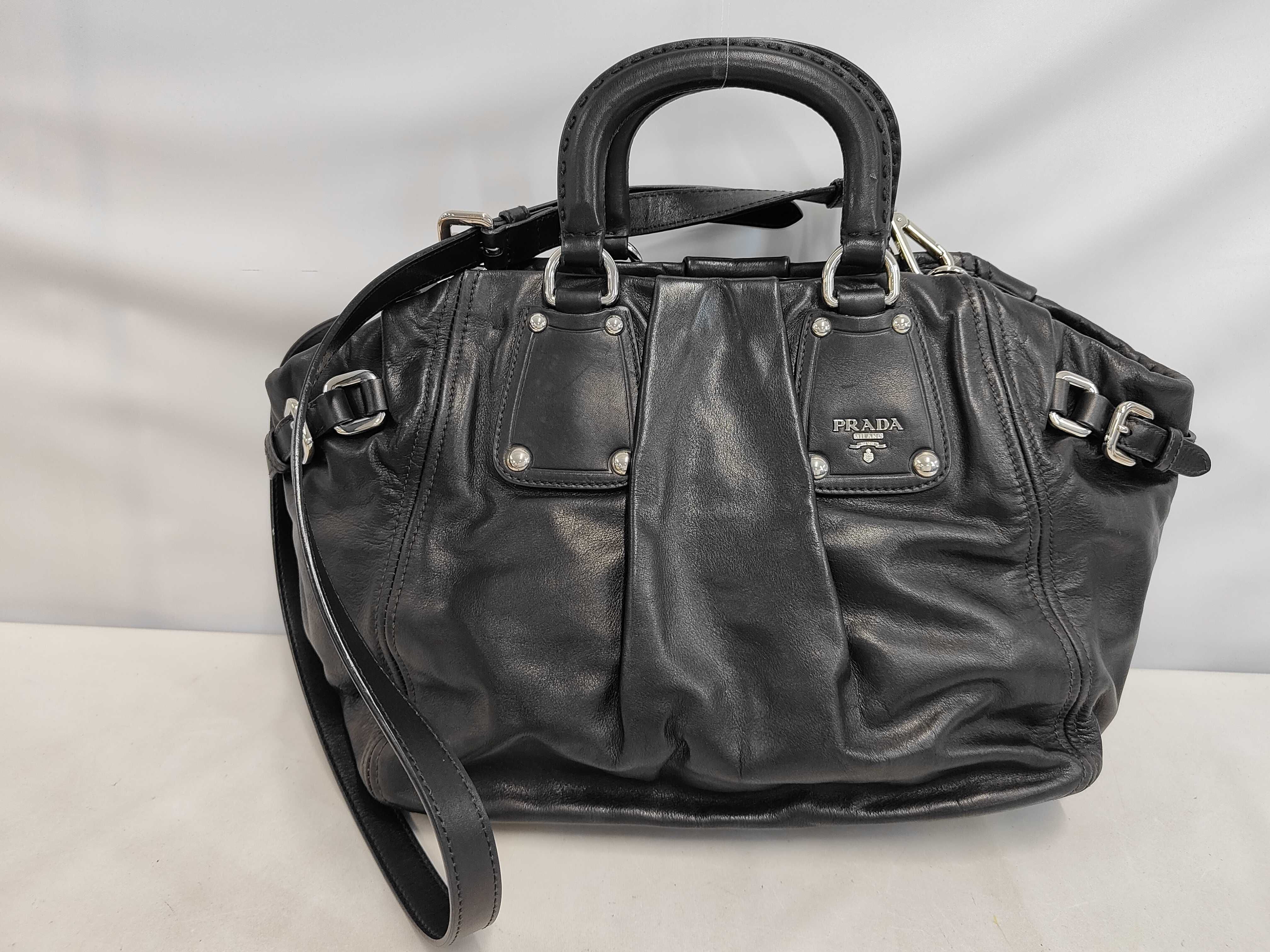2-way leather handbag