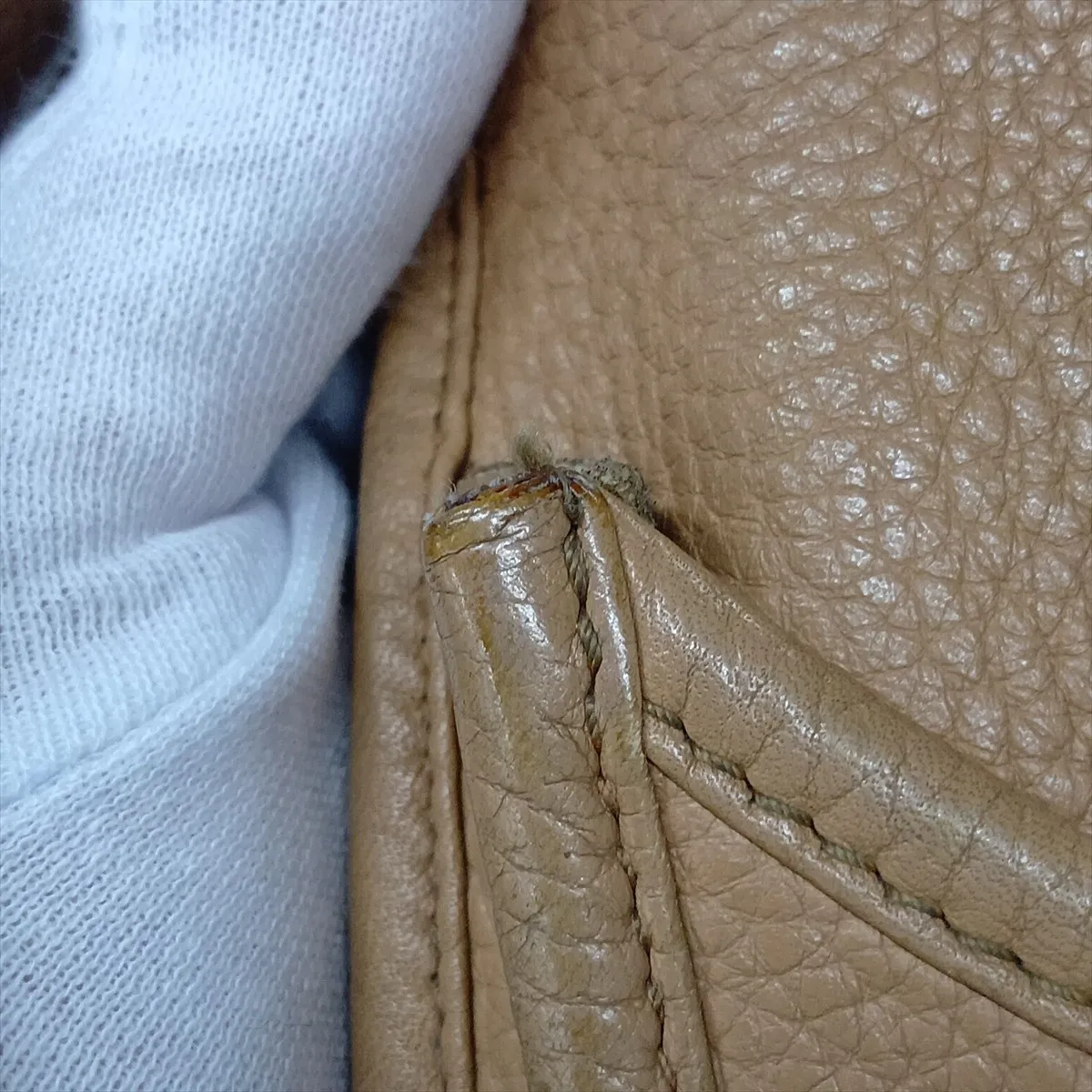 Evelyne 3 33 GM Taurillon Clemence Beige Silver Hardware N:2010 — view 11