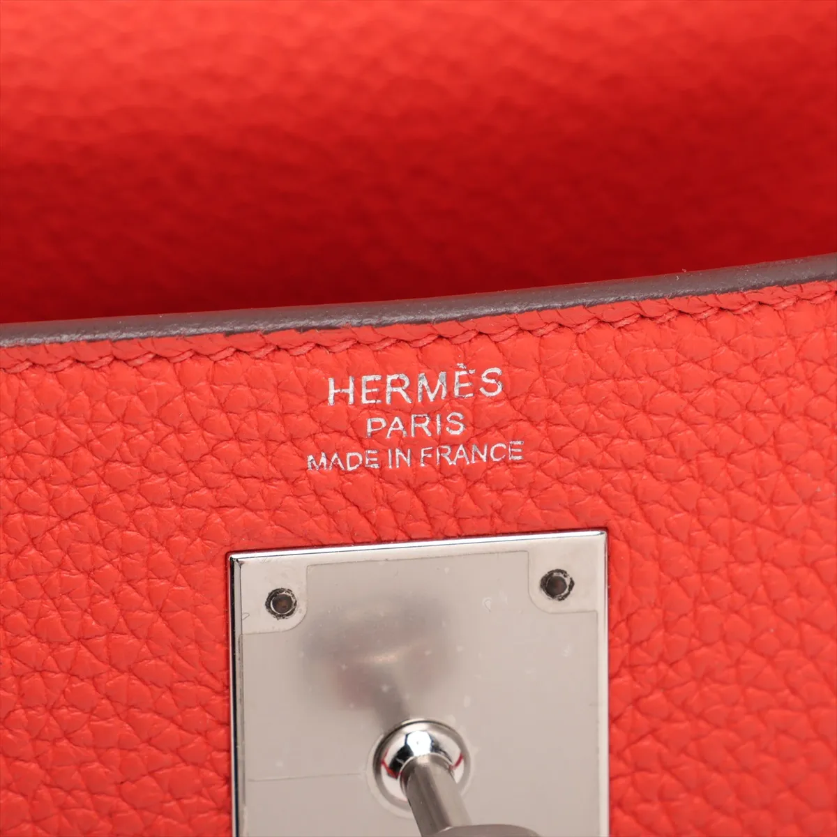 [Individually packaged] Hermes Kelly 28 Retournée Taurillon Clemence Orangefield Silver Hardware K: 2025 — view 12