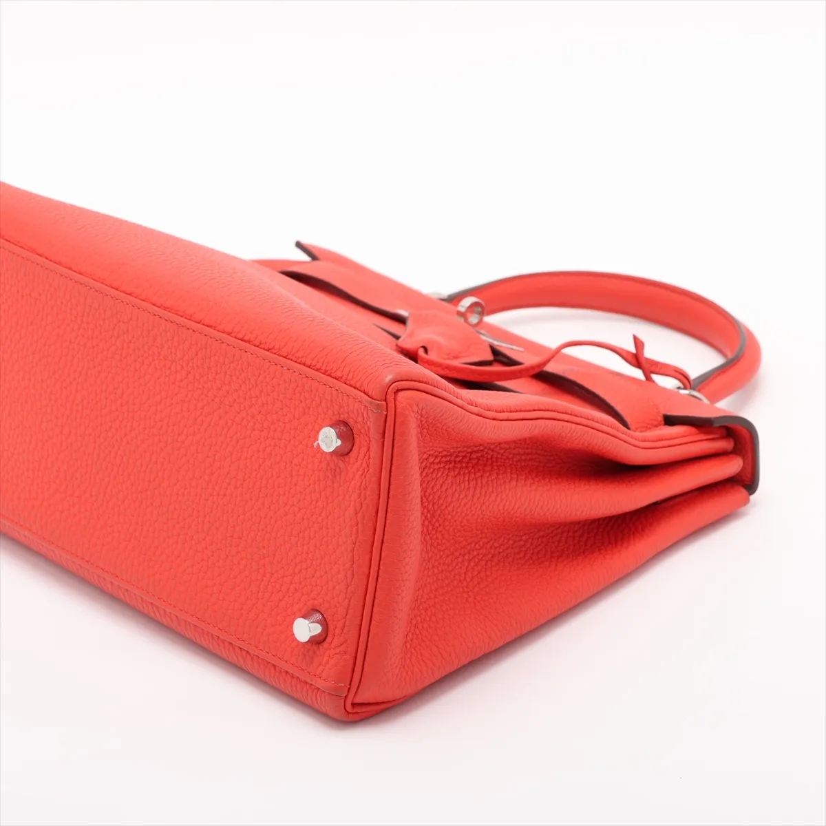 [Individually packaged] Hermes Kelly 28 Retournée Taurillon Clemence Orangefield Silver Hardware K: 2025 — view 3