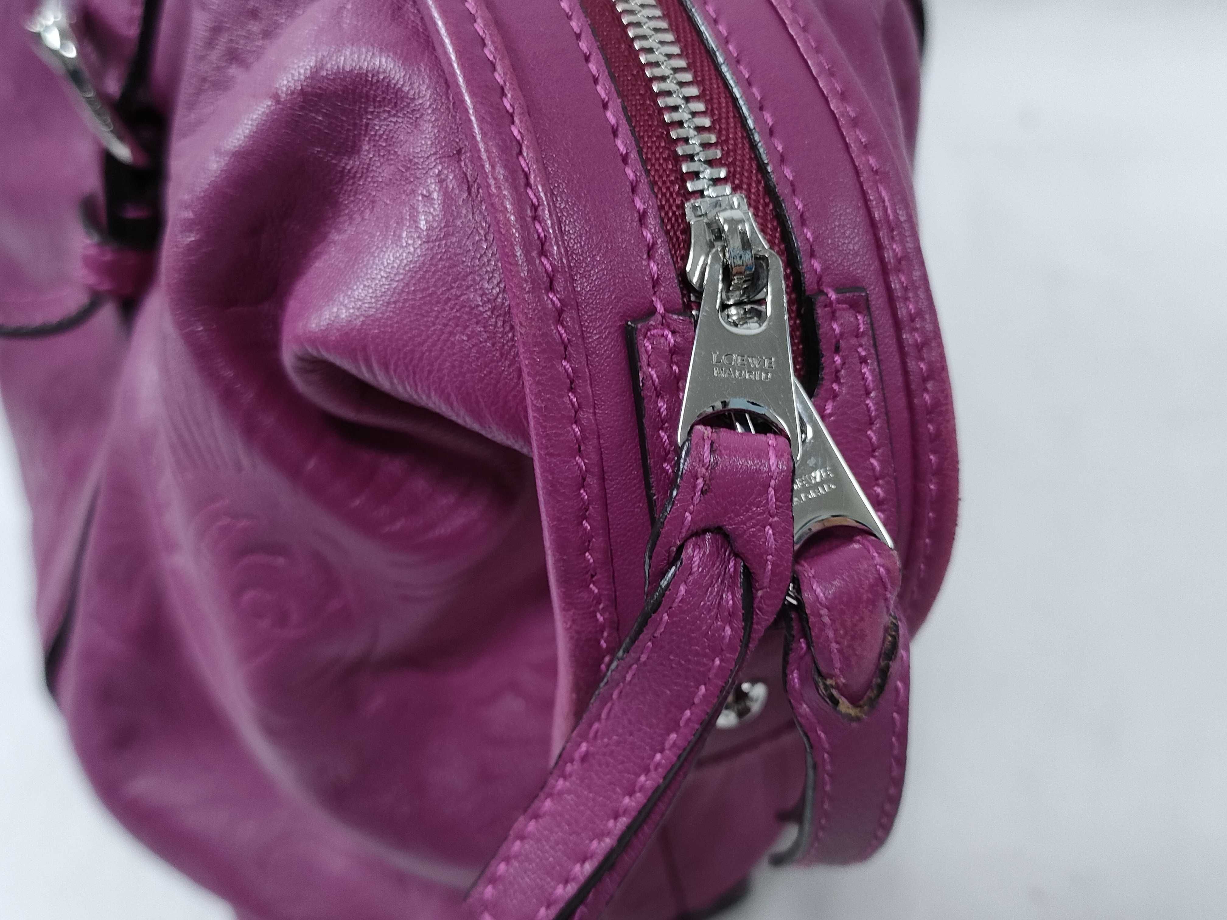 Embossed Canella Leather Boston Bag — view 5