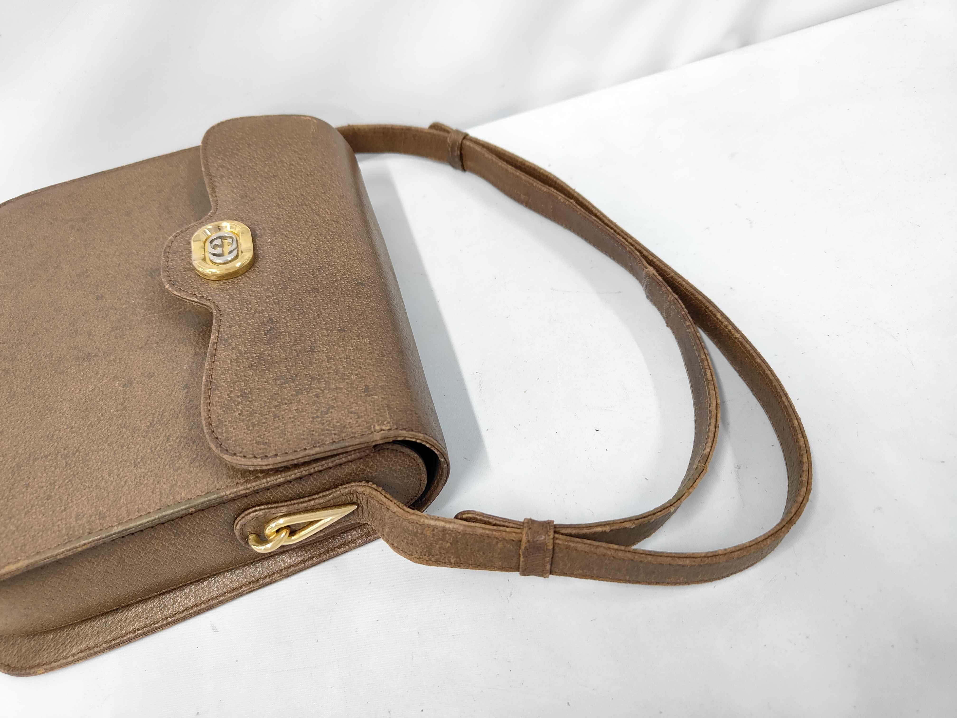 Interlocking Leather Shoulder Bag — view 5