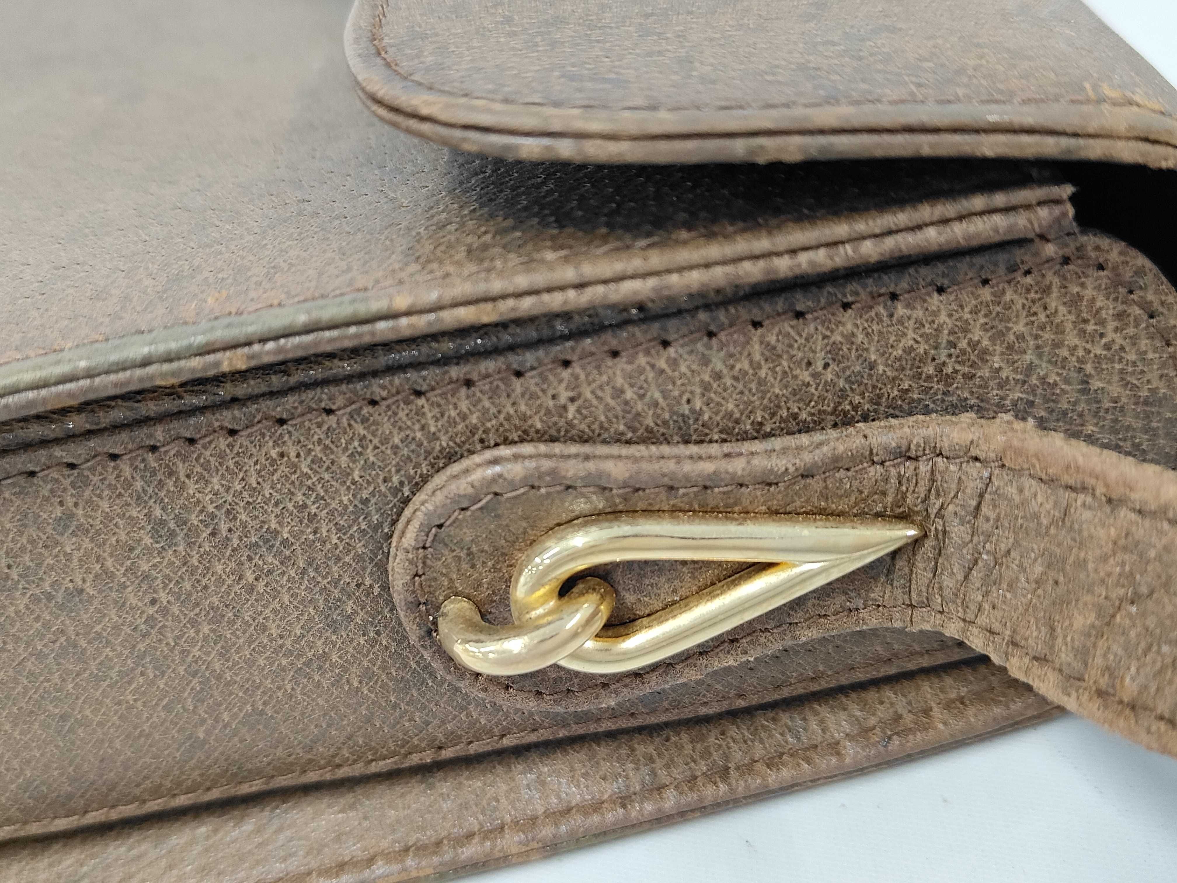 Interlocking Leather Shoulder Bag — view 6