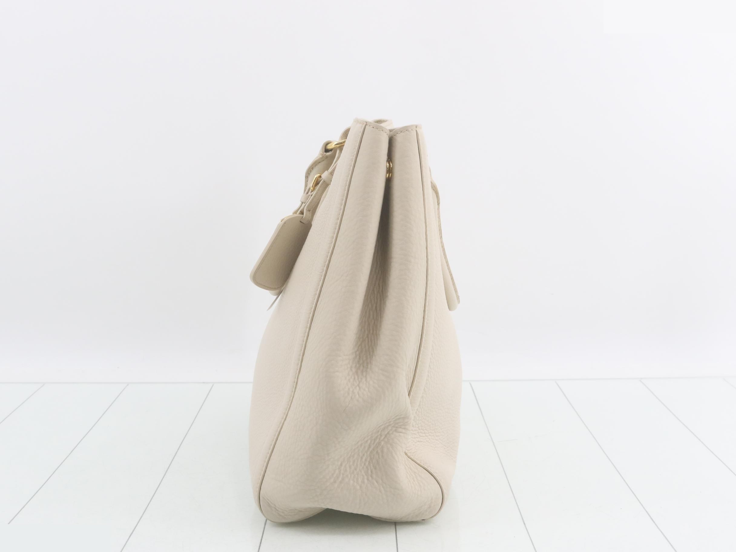 Leather tote bag, 2-way bag, with shoulder strap. — view 3