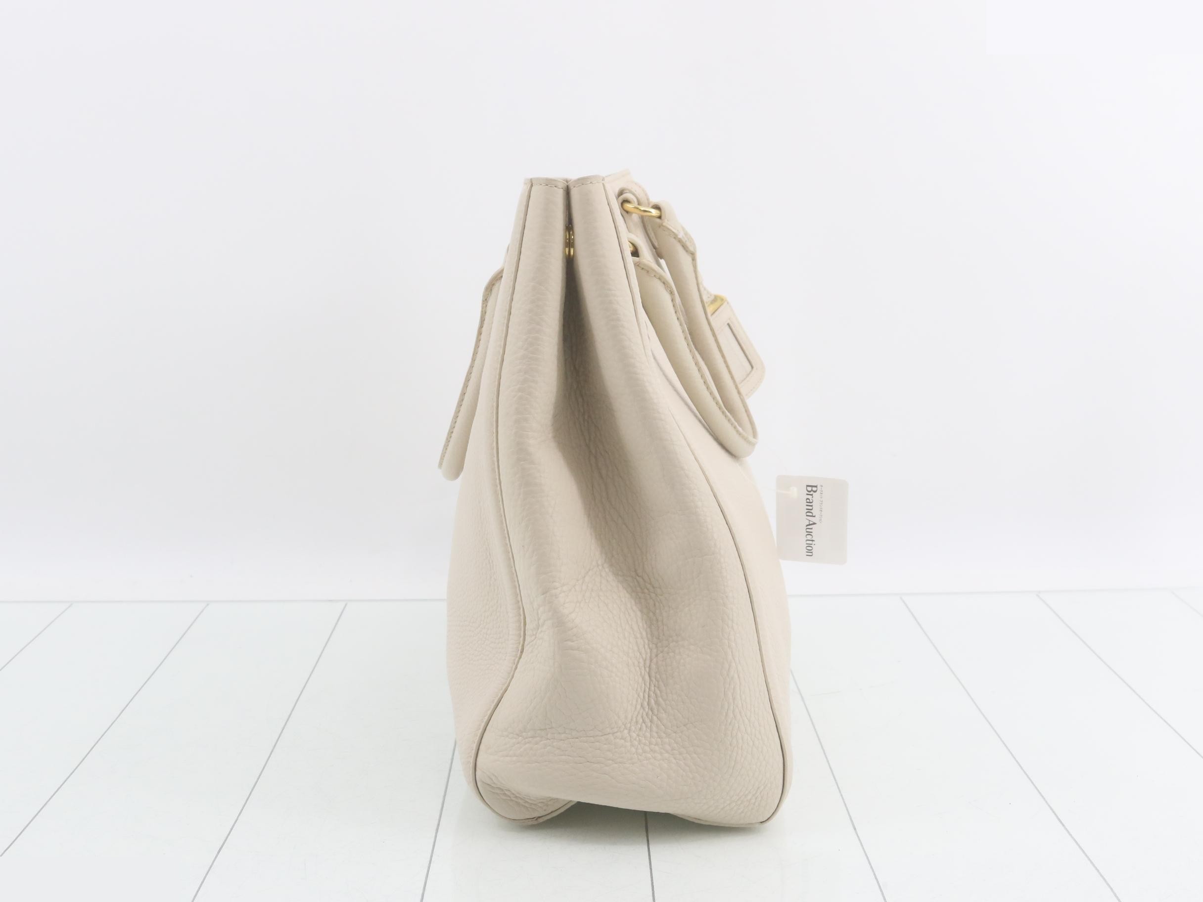 Leather tote bag, 2-way bag, with shoulder strap. — view 4
