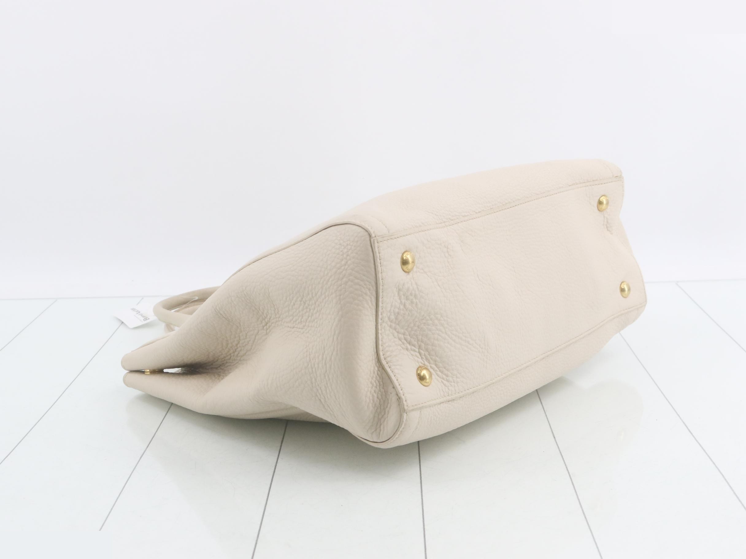 Leather tote bag, 2-way bag, with shoulder strap. — view 5