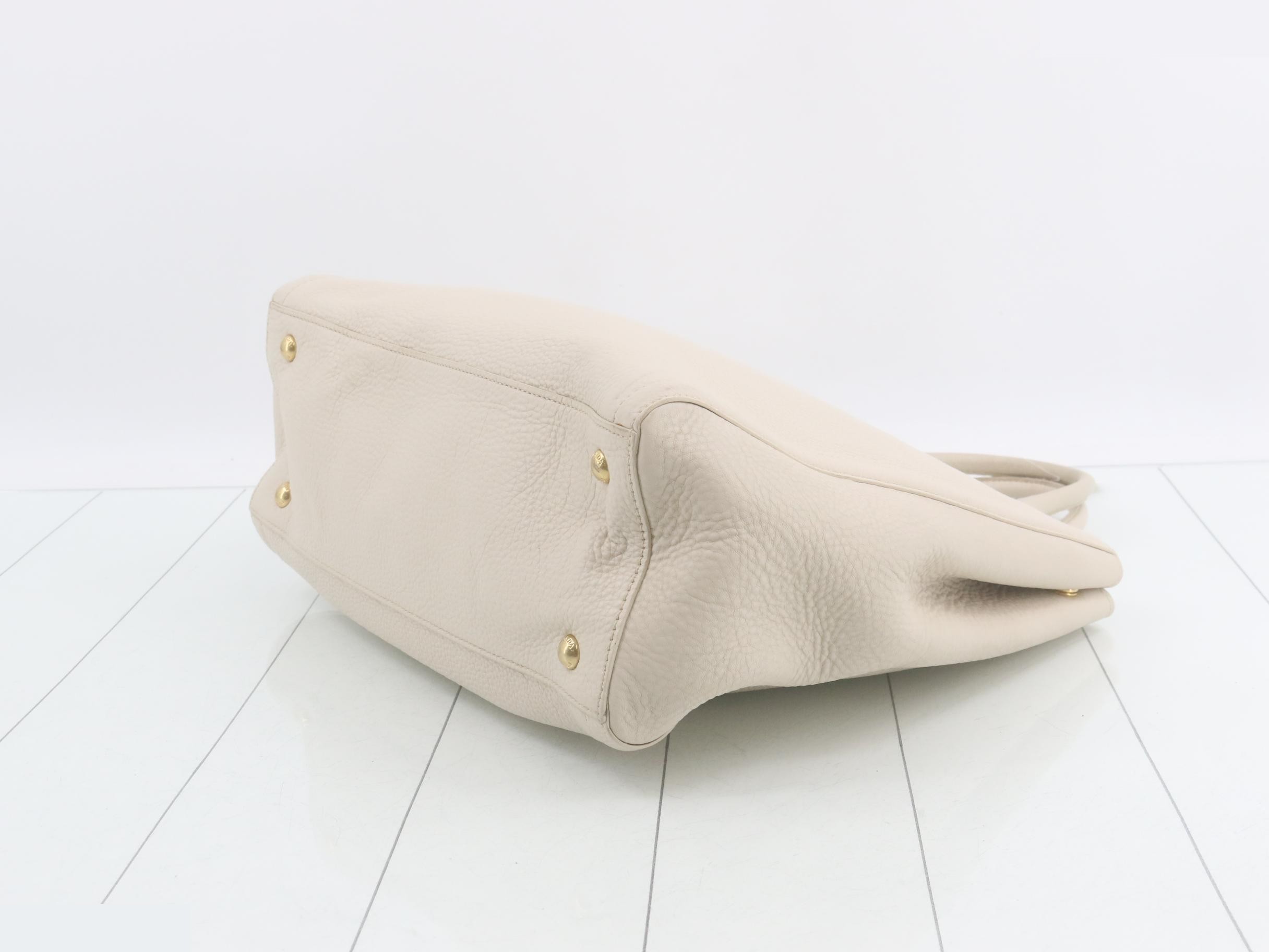 Leather tote bag, 2-way bag, with shoulder strap. — view 6