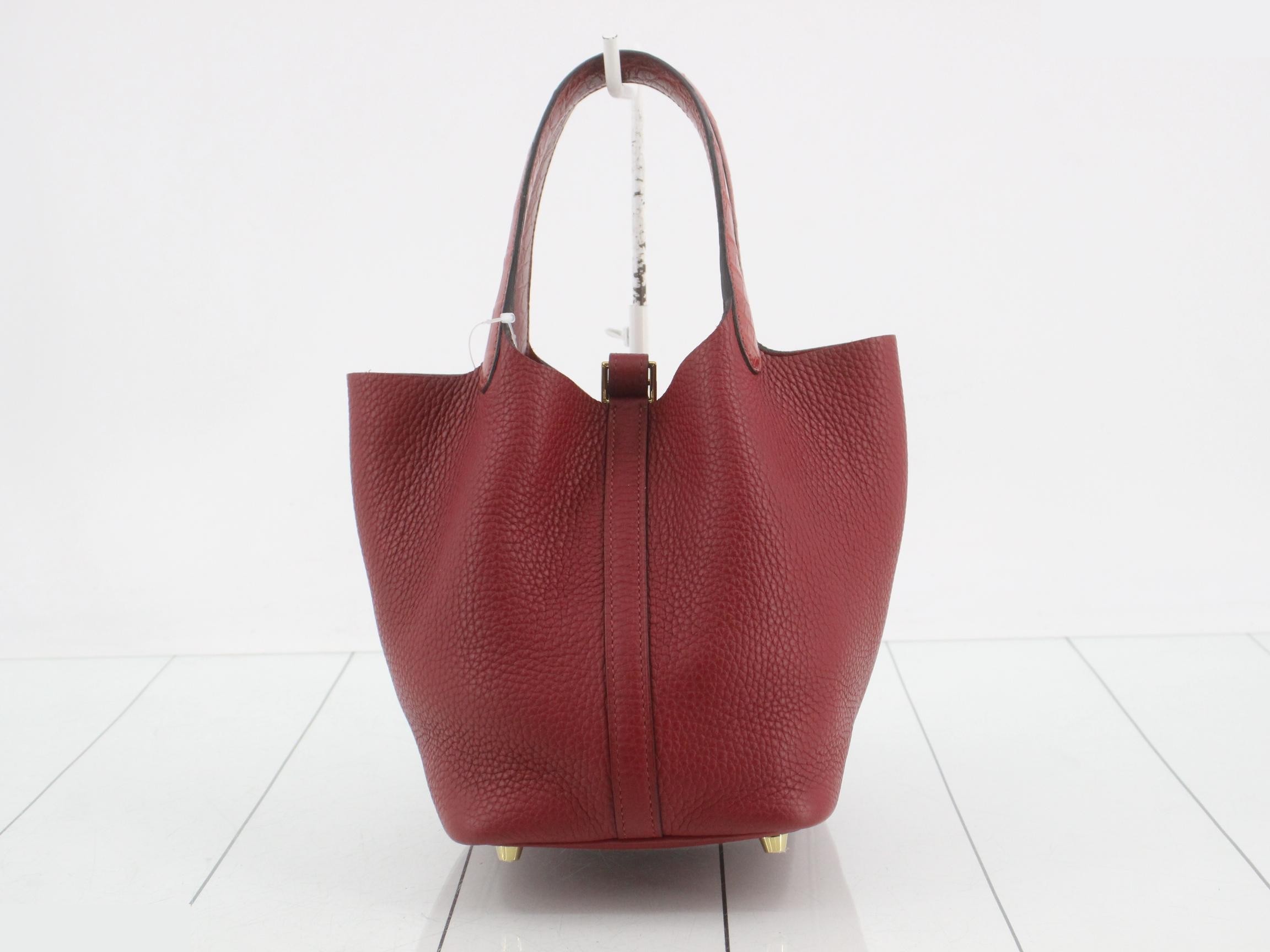 Picotin Lock PM Leather Handbag, Y Stamp — view 2
