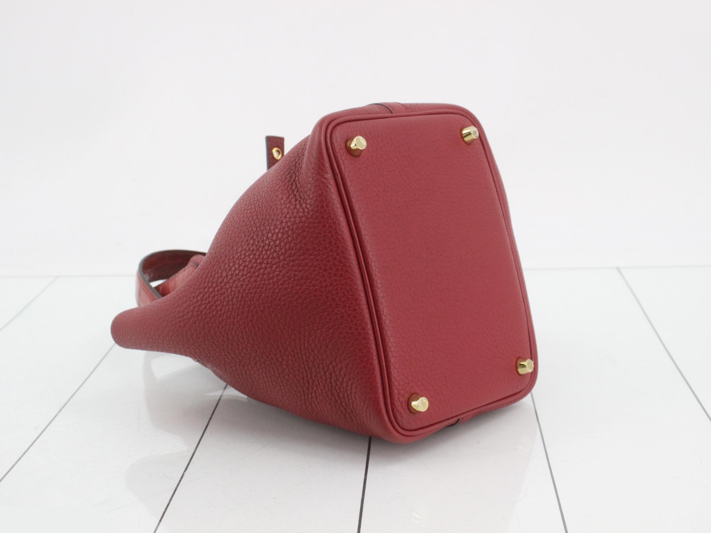 Picotin Lock PM Leather Handbag, Y Stamp — view 5