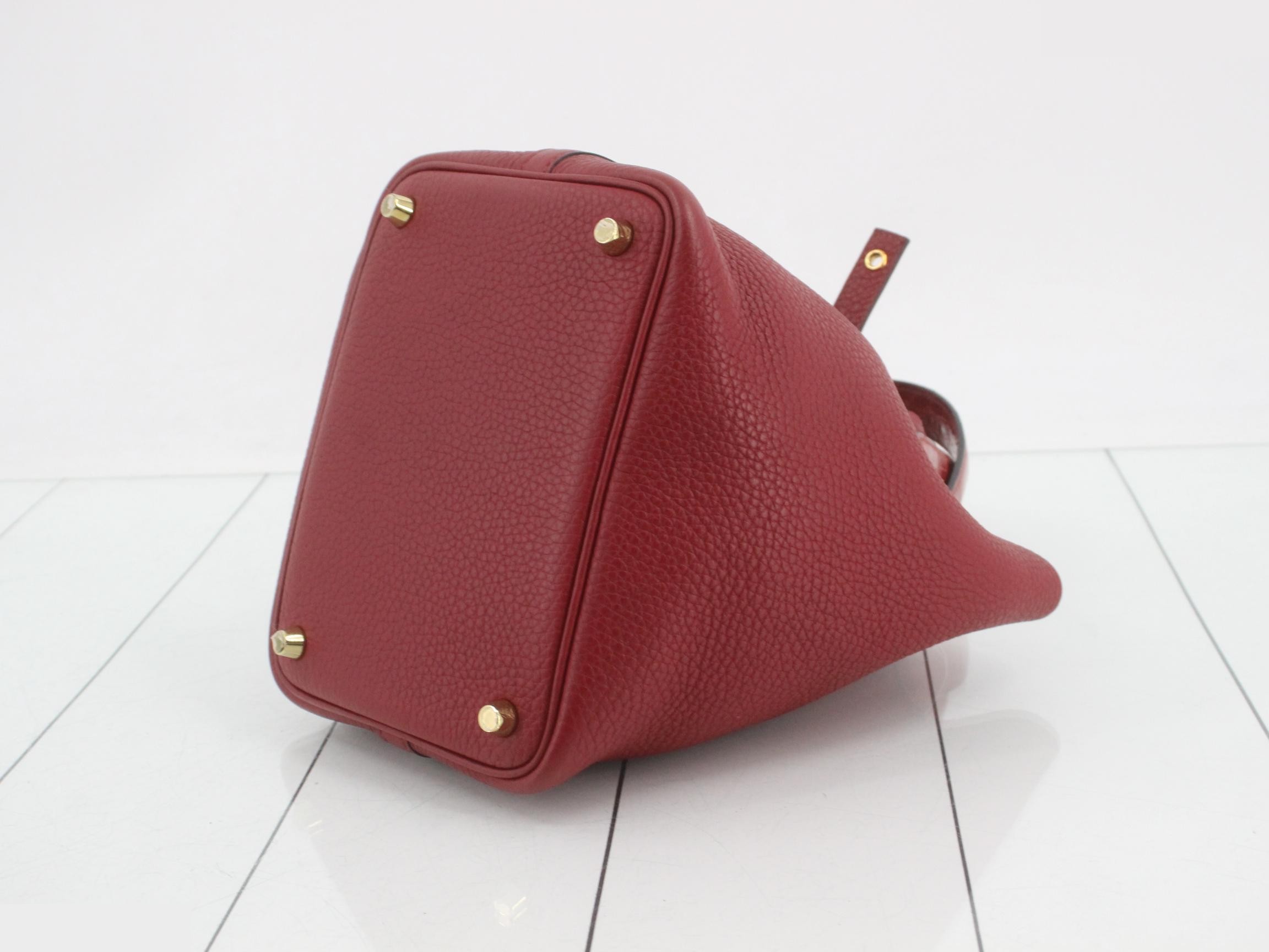 Picotin Lock PM Leather Handbag, Y Stamp — view 6
