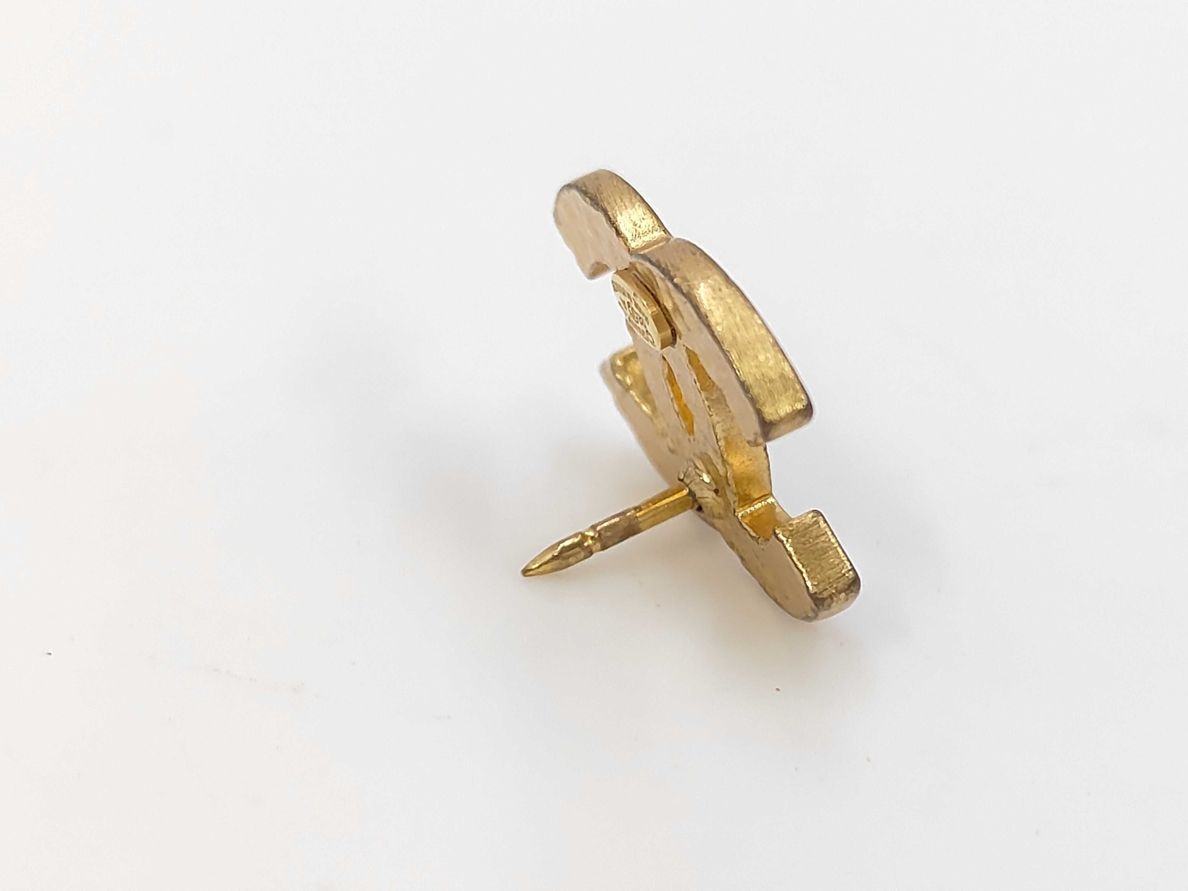 Coco Mark Gold Pin Brooch — view 5