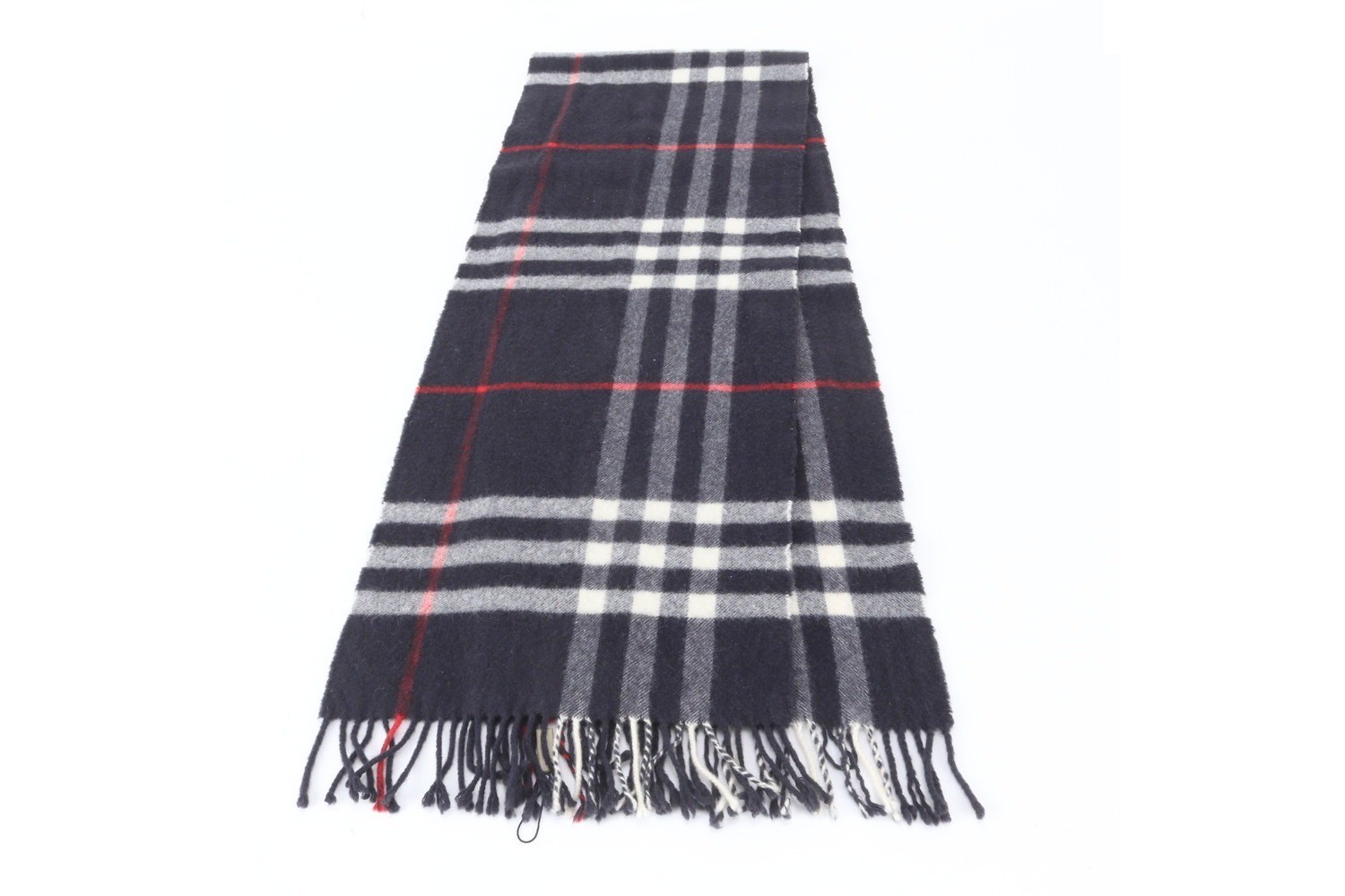 Tag attached, 100% cashmere, Nova Check pattern scarf. — view 2