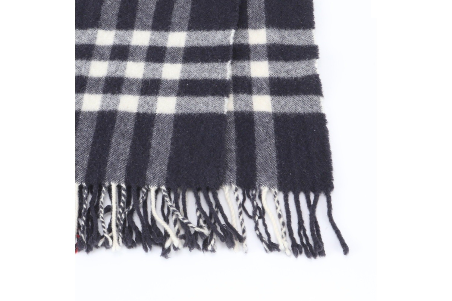 Tag attached, 100% cashmere, Nova Check pattern scarf. — view 5