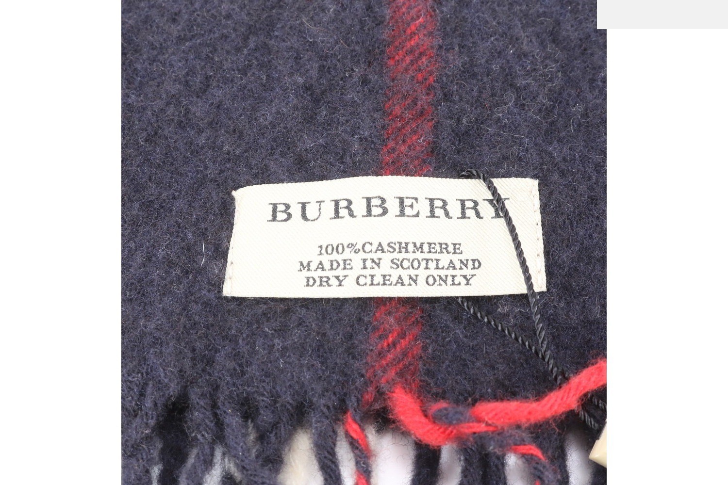 Tag attached, 100% cashmere, Nova Check pattern scarf. — view 6